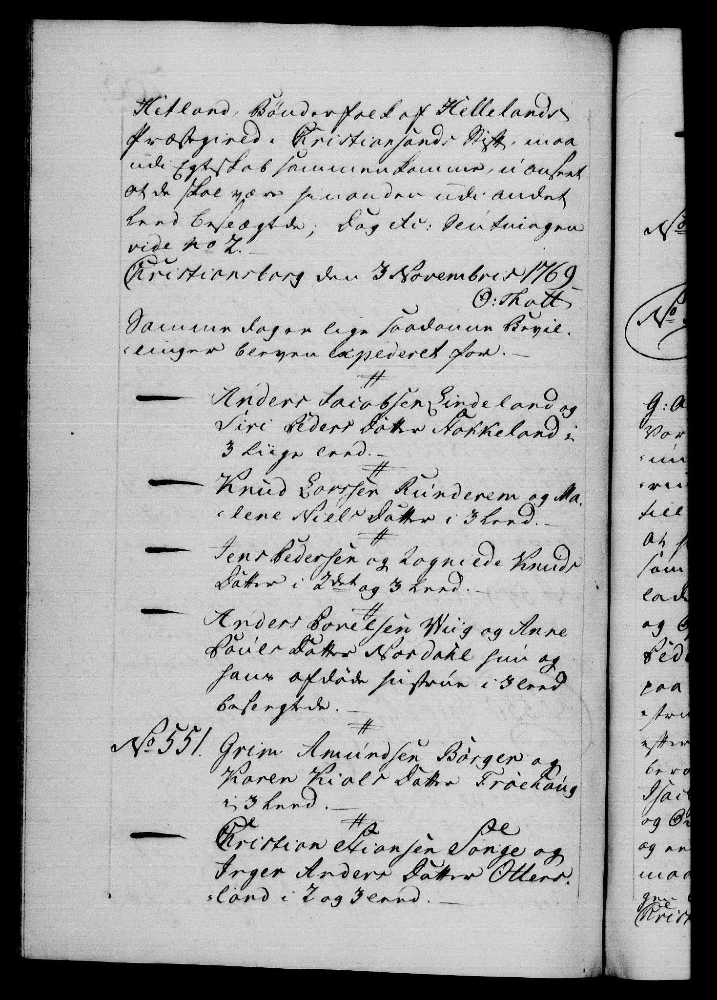 Danske Kanselli 1572-1799, AV/RA-EA-3023/F/Fc/Fca/Fcaa/L0044: Norske registre, 1769-1771, p. 266b