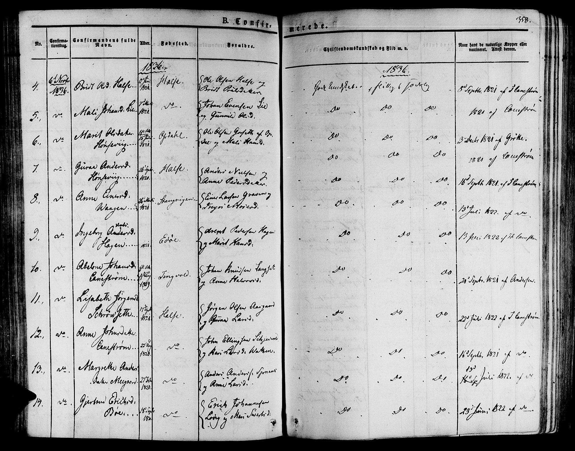 Ministerialprotokoller, klokkerbøker og fødselsregistre - Møre og Romsdal, AV/SAT-A-1454/592/L1025: Parish register (official) no. 592A03 /2, 1831-1849, p. 358