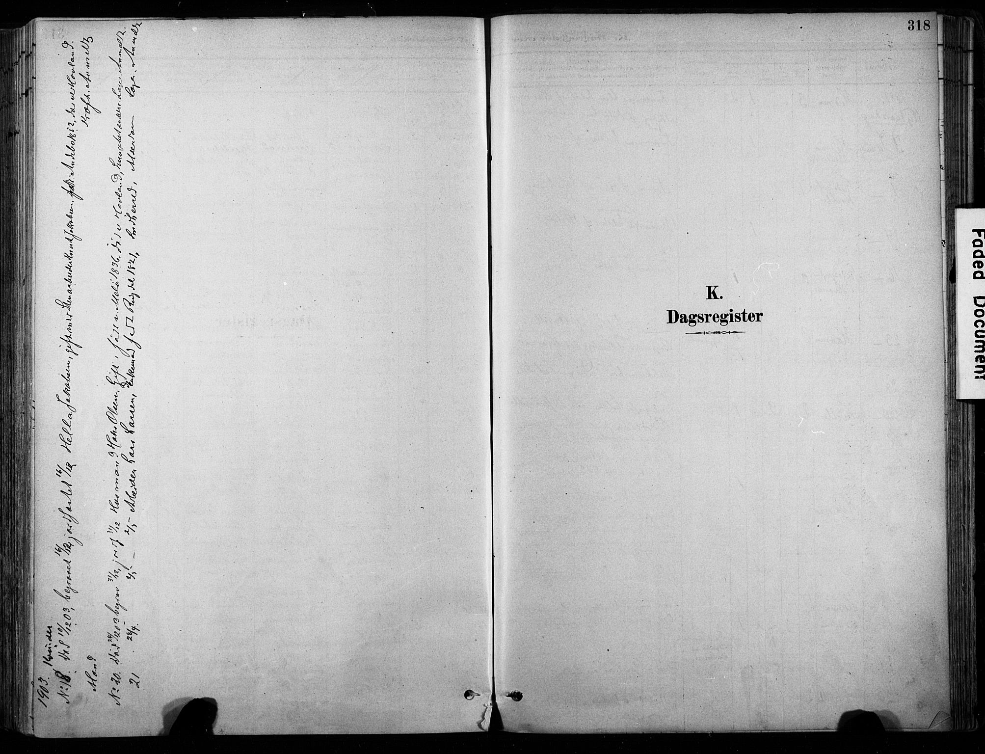 Hedrum kirkebøker, SAKO/A-344/F/Fa/L0009: Parish register (official) no. I 9, 1881-1903, p. 318