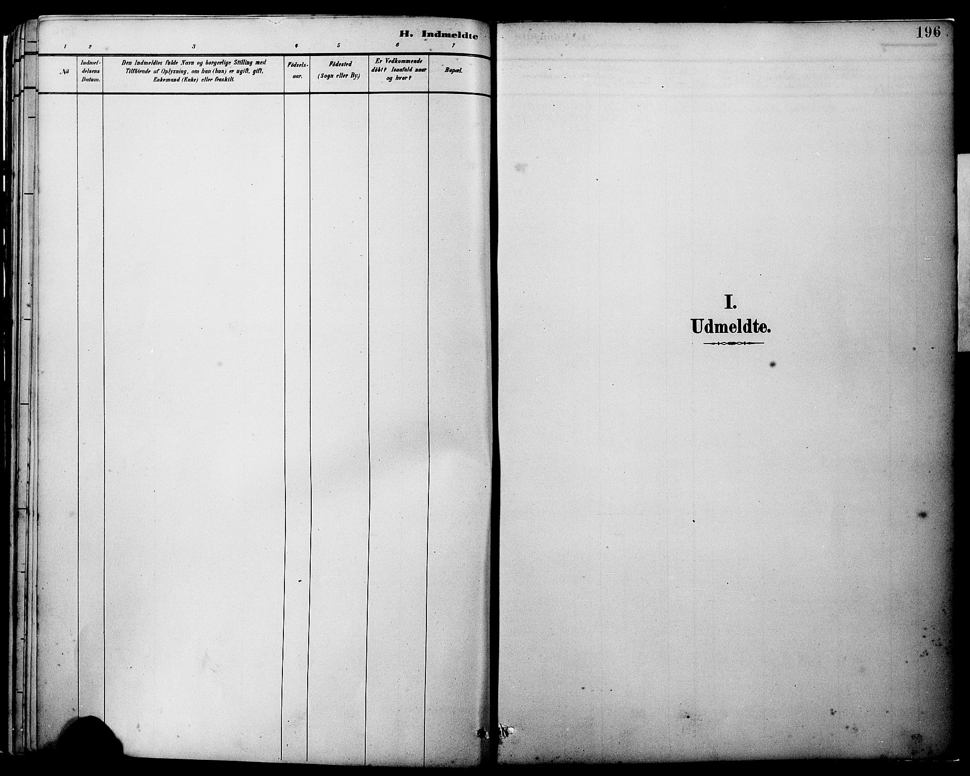 Sveio Sokneprestembete, SAB/A-78501/H/Haa: Parish register (official) no. B 2, 1883-1894, p. 196