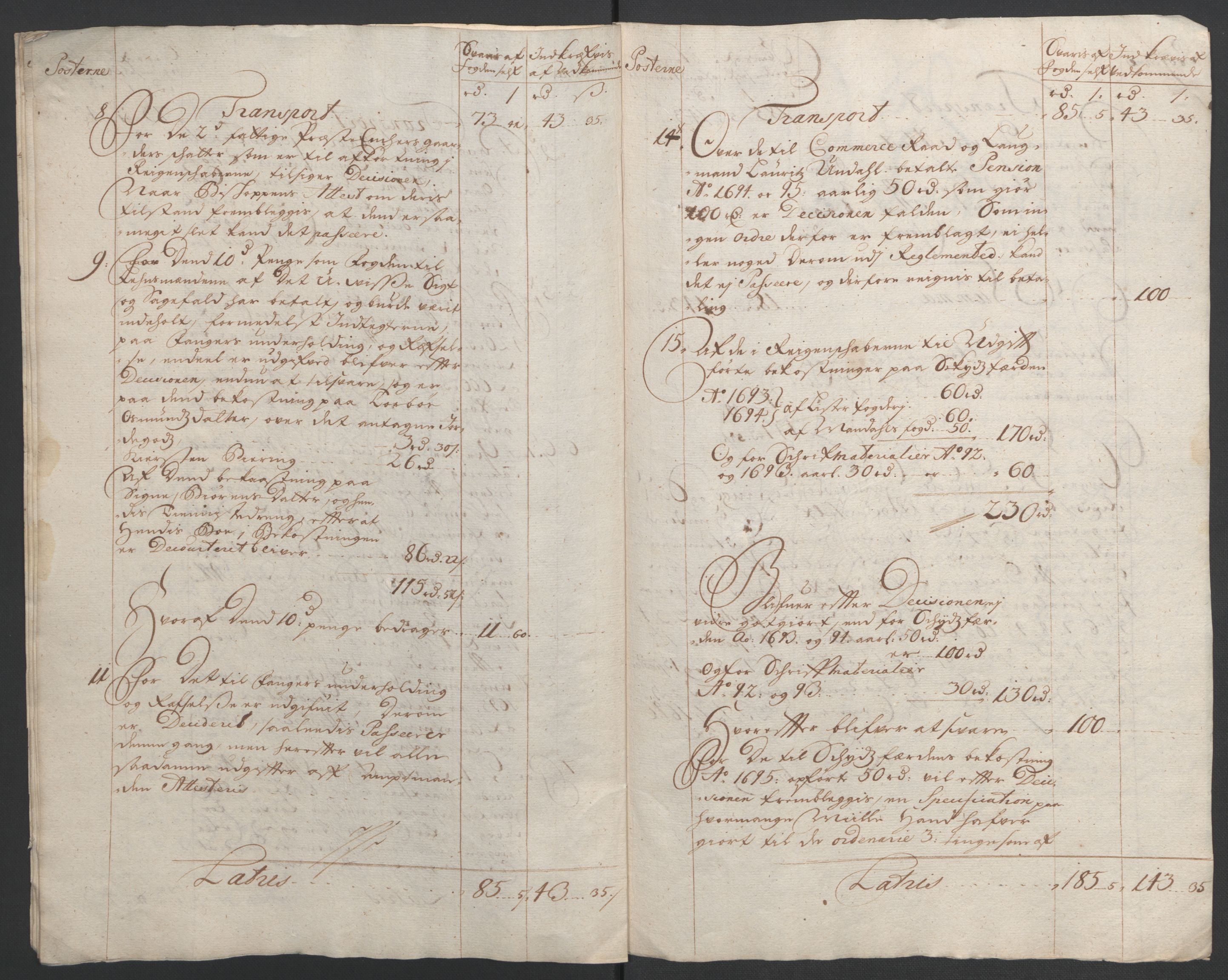 Rentekammeret inntil 1814, Reviderte regnskaper, Fogderegnskap, AV/RA-EA-4092/R43/L2545: Fogderegnskap Lista og Mandal, 1694-1695, p. 30