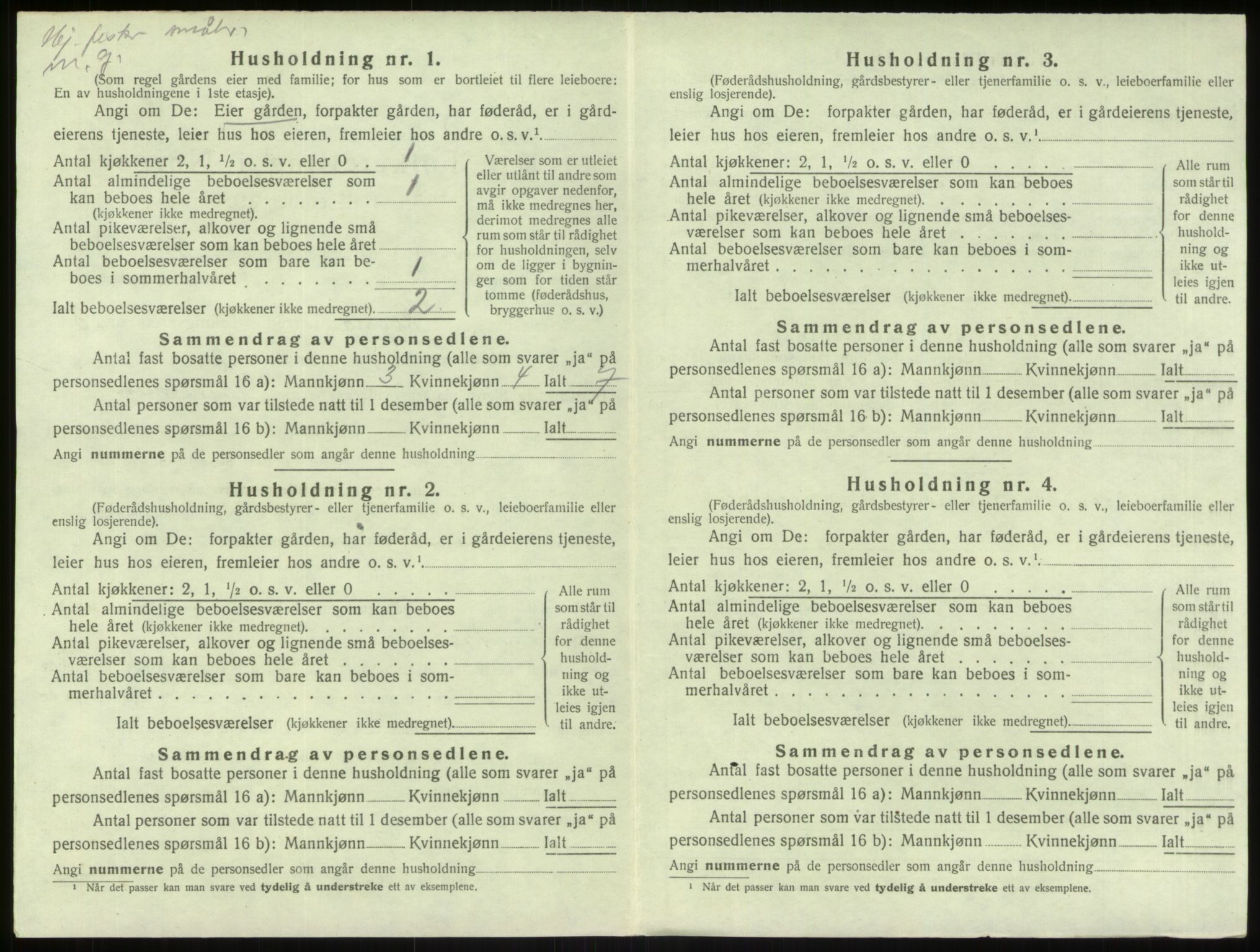 SAB, 1920 census for Herdla, 1920, p. 1279