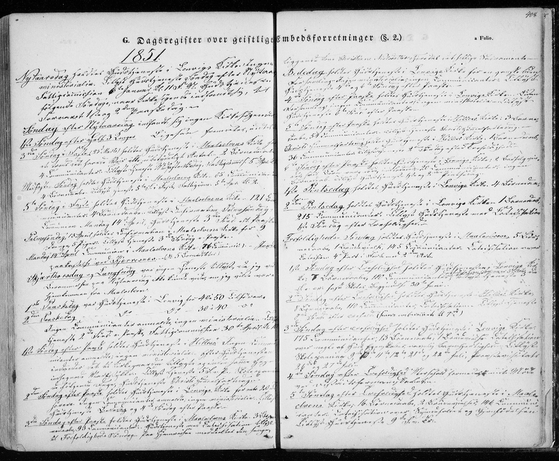 Lenvik sokneprestembete, AV/SATØ-S-1310/H/Ha/Haa/L0006kirke: Parish register (official) no. 6, 1845-1854, p. 408