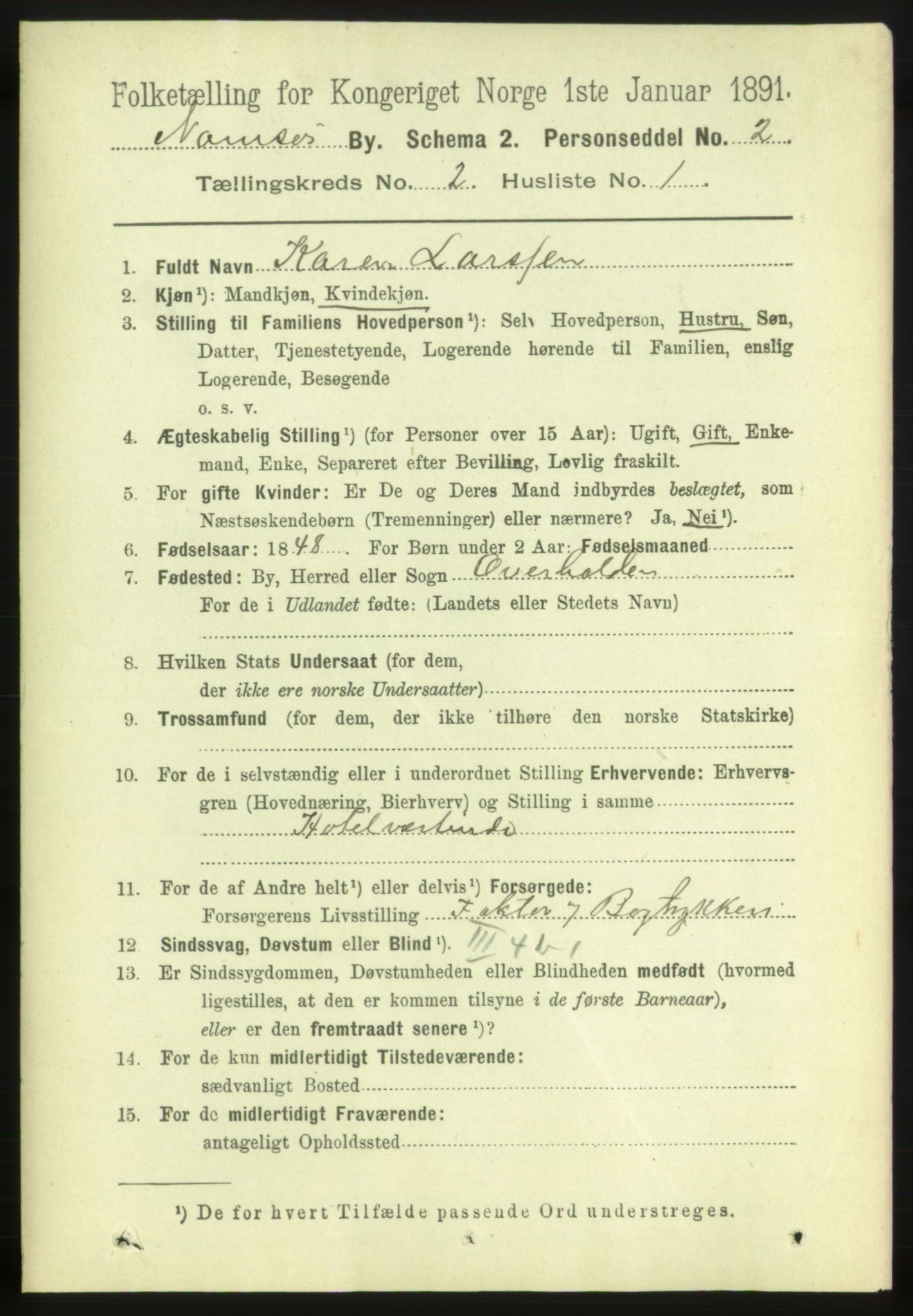 RA, 1891 census for 1703 Namsos, 1891, p. 507