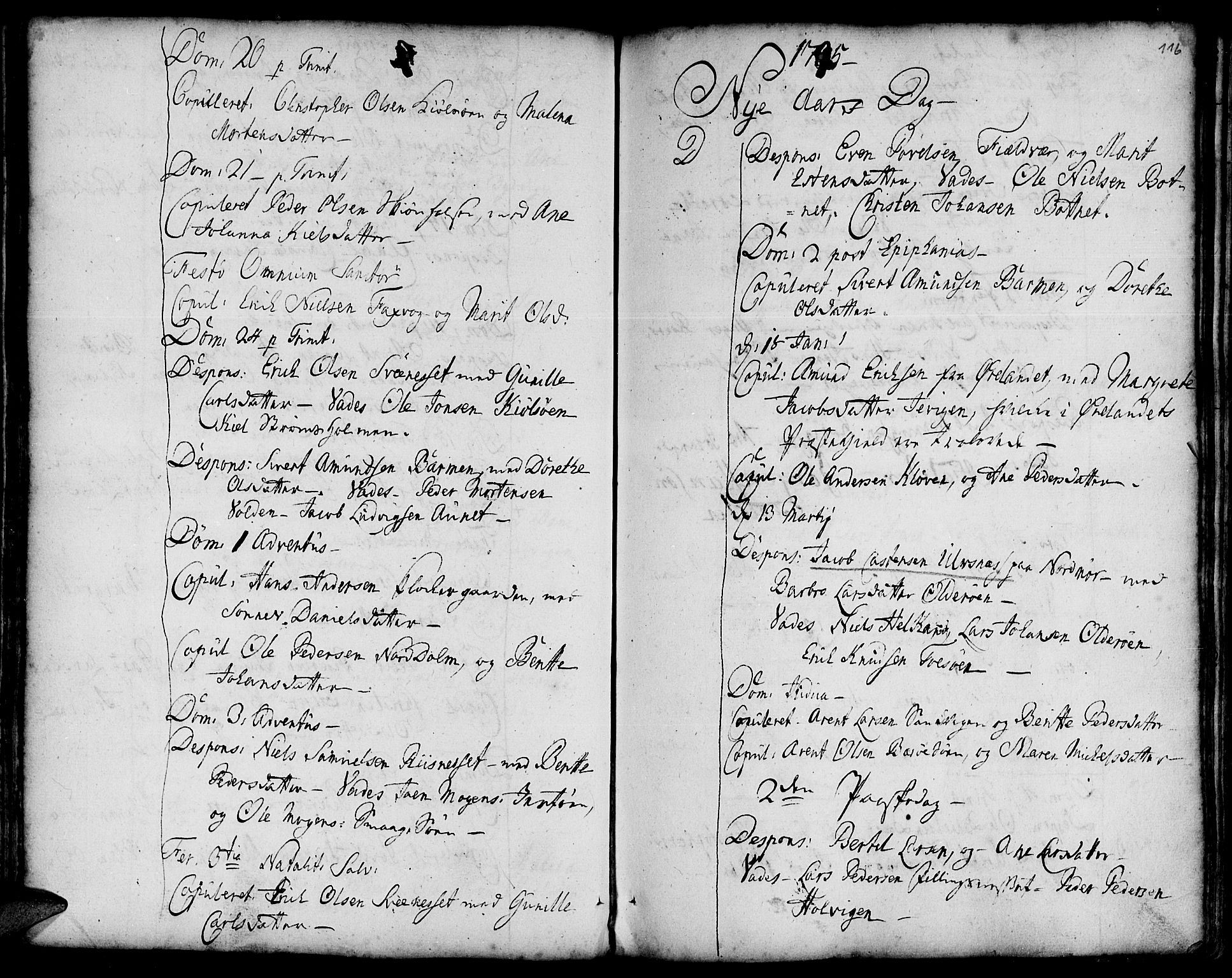 Ministerialprotokoller, klokkerbøker og fødselsregistre - Sør-Trøndelag, AV/SAT-A-1456/634/L0525: Parish register (official) no. 634A01, 1736-1775, p. 116