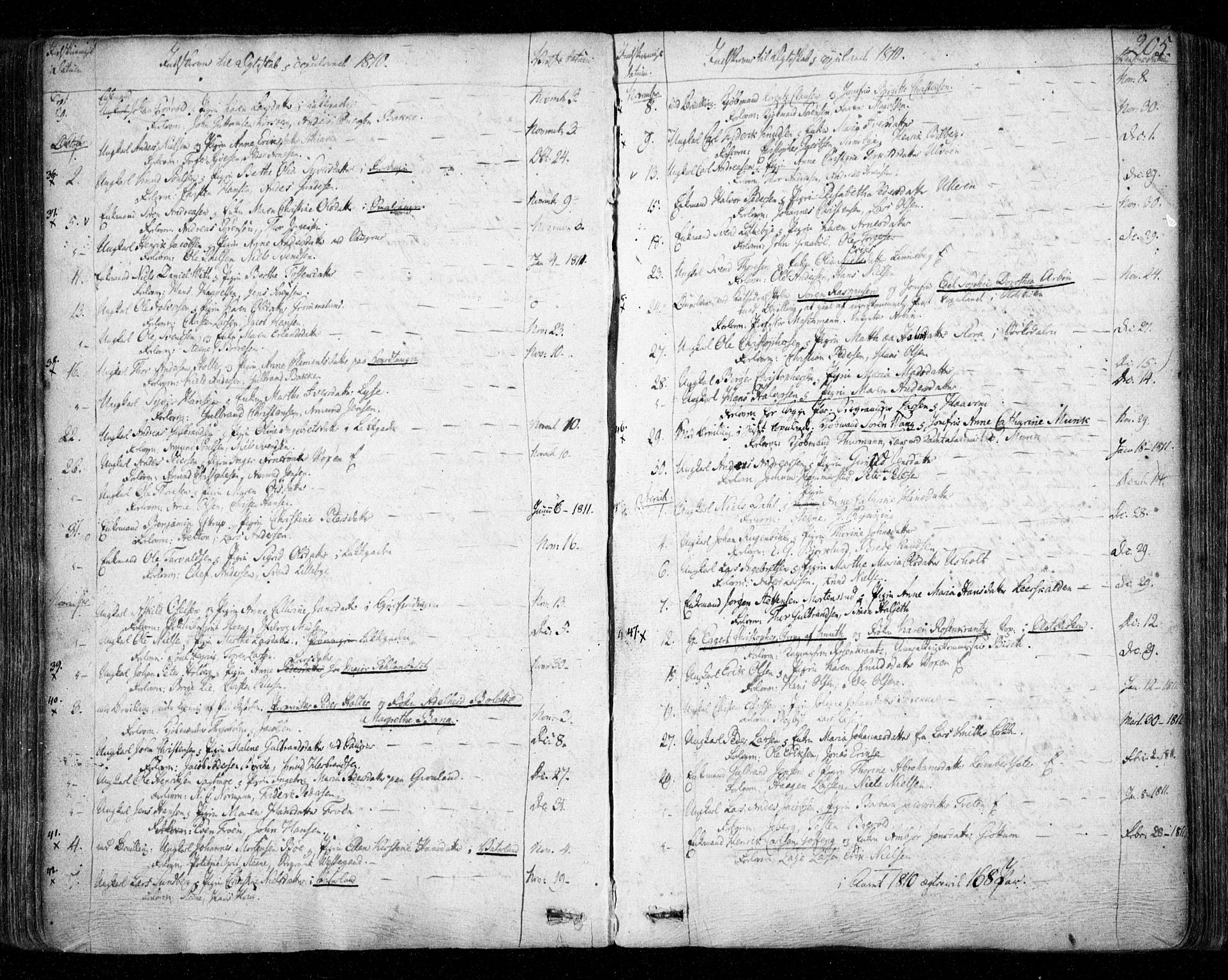 Aker prestekontor kirkebøker, SAO/A-10861/F/L0011: Parish register (official) no. 11, 1810-1819, p. 205