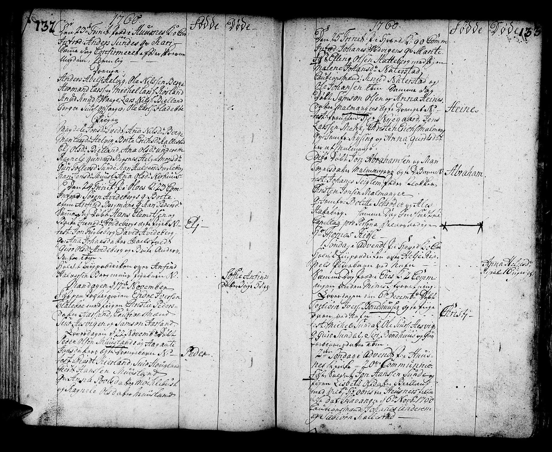 Kvinnherad sokneprestembete, SAB/A-76401/H/Haa: Parish register (official) no. A 3, 1754-1777, p. 132-133