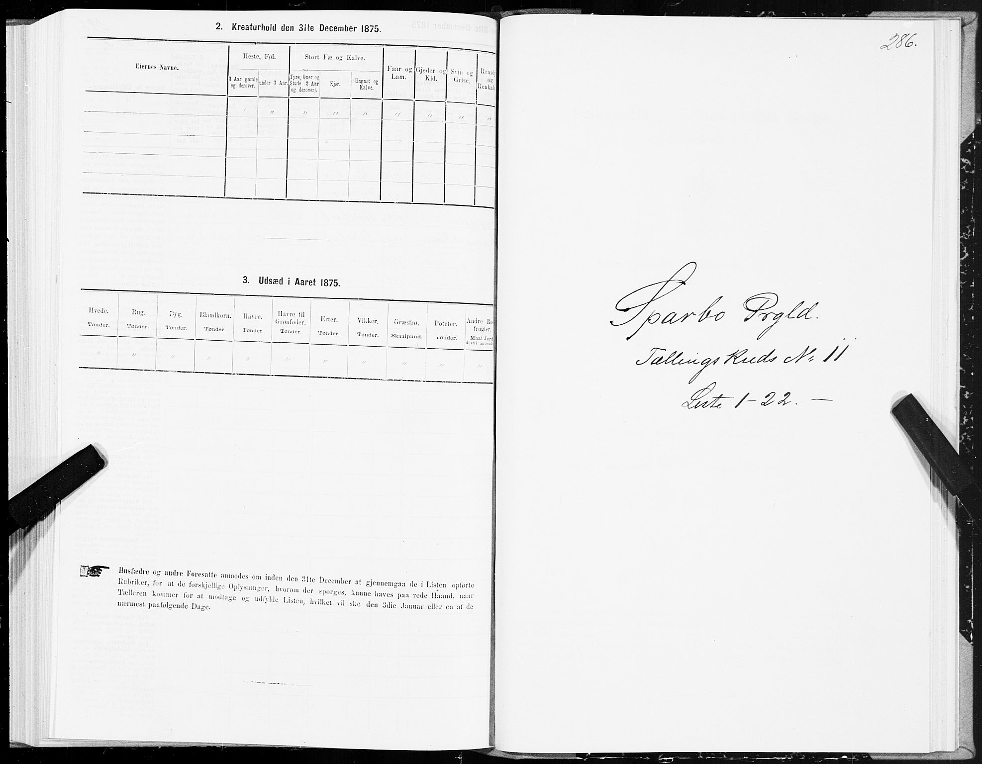 SAT, 1875 census for 1731P Sparbu, 1875, p. 4286