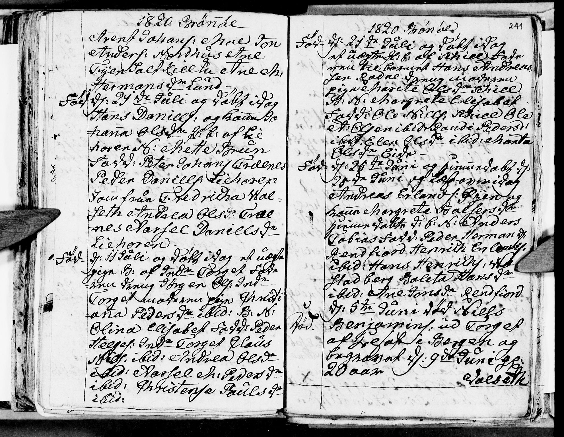 Ministerialprotokoller, klokkerbøker og fødselsregistre - Nordland, AV/SAT-A-1459/813/L0209: Parish register (copy) no. 813C01, 1803-1821, p. 241