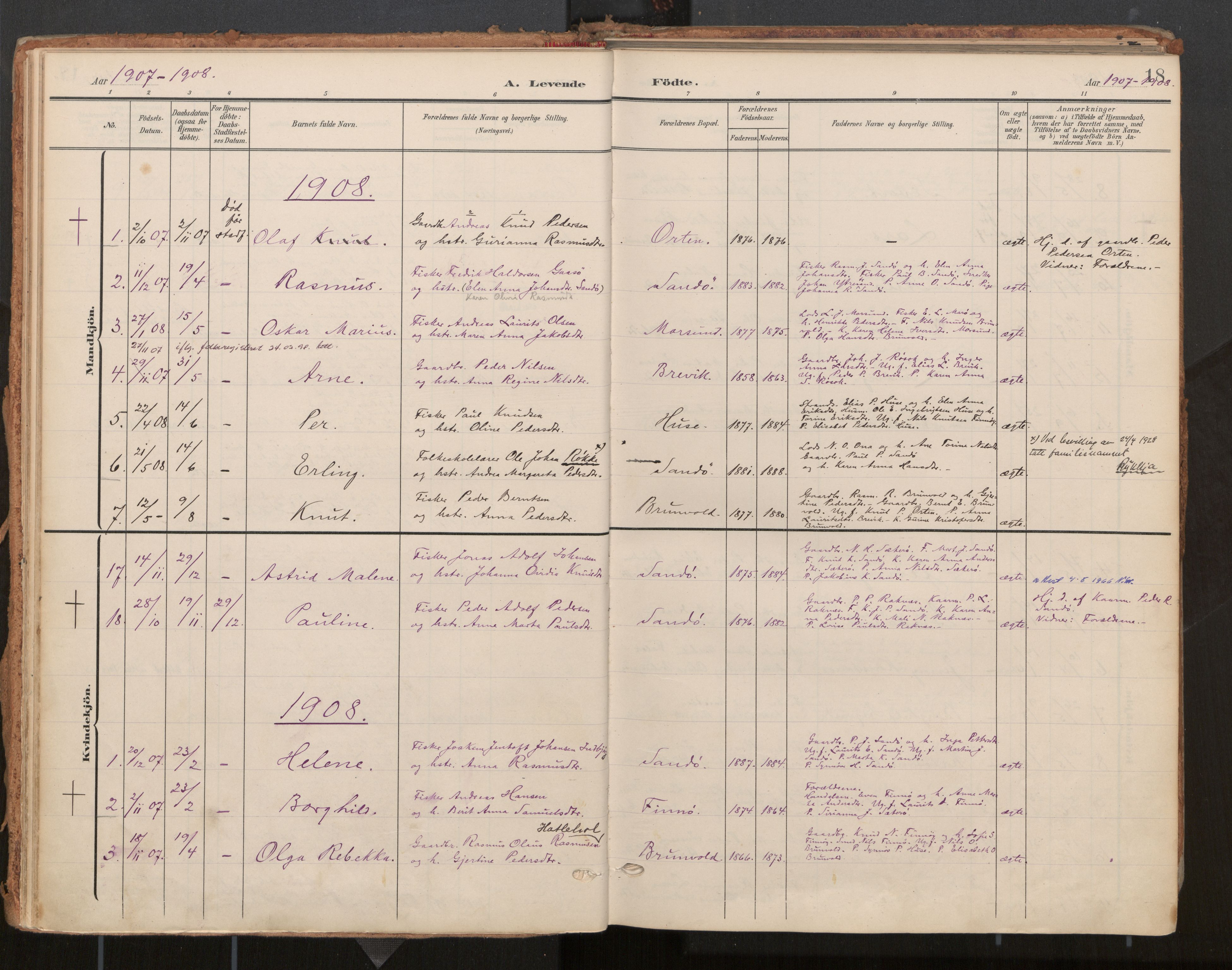 Ministerialprotokoller, klokkerbøker og fødselsregistre - Møre og Romsdal, AV/SAT-A-1454/561/L0730: Parish register (official) no. 561A04, 1901-1929, p. 18