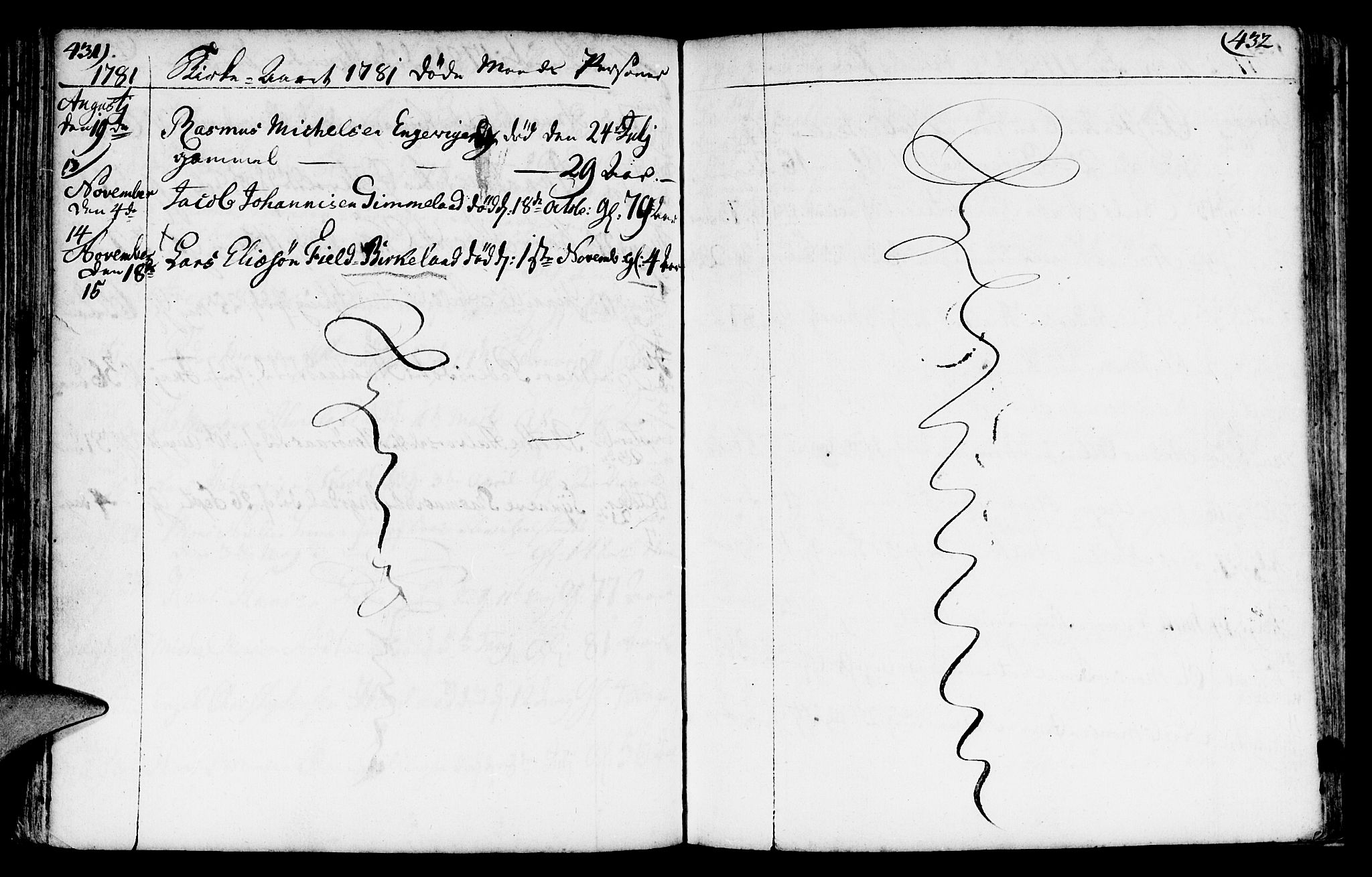 Fana Sokneprestembete, AV/SAB-A-75101/H/Haa/Haaa/L0005: Parish register (official) no. A 5, 1773-1799, p. 431-432