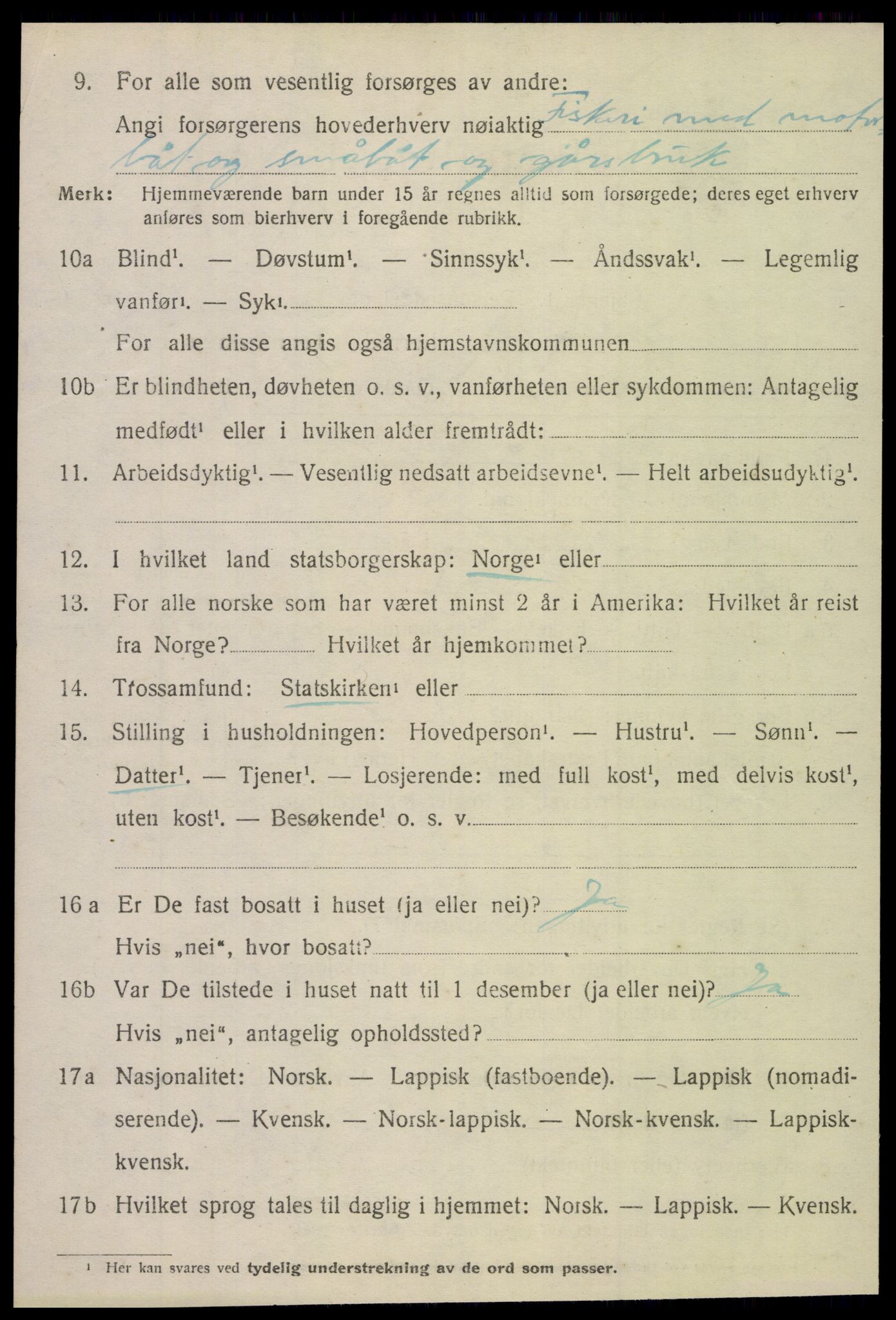 SAT, 1920 census for Træna, 1920, p. 419