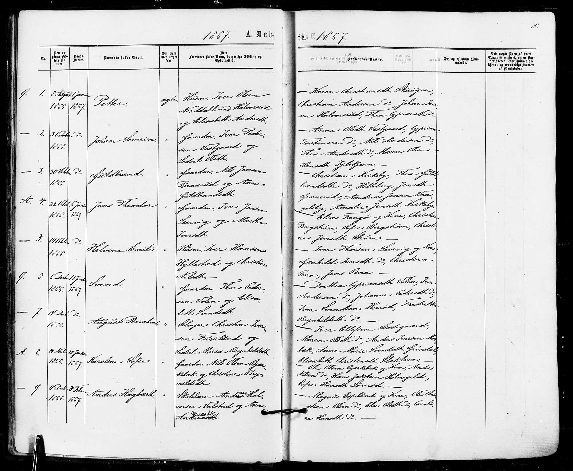 Aremark prestekontor Kirkebøker, SAO/A-10899/F/Fc/L0004: Parish register (official) no. III 4, 1866-1877, p. 25-26