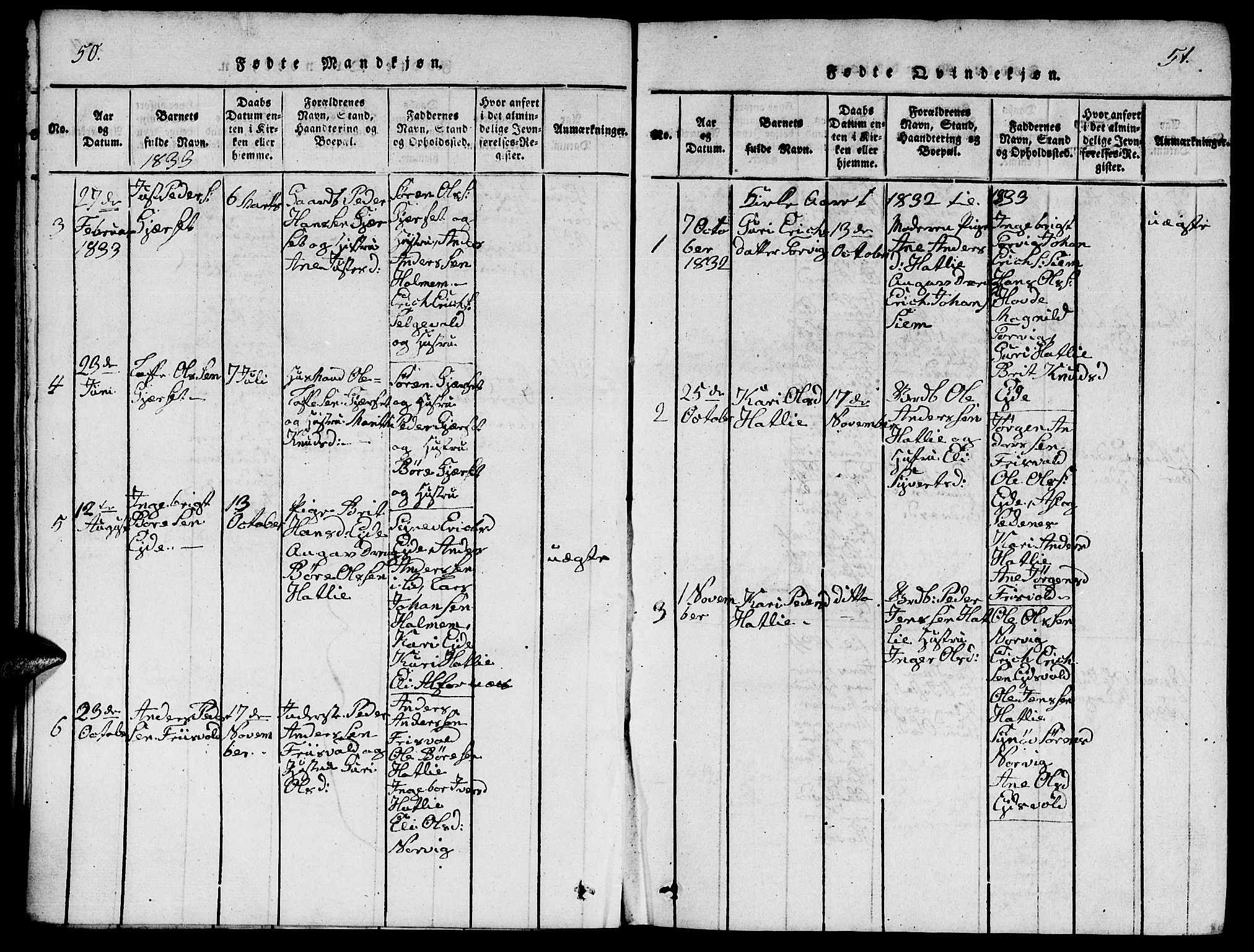 Ministerialprotokoller, klokkerbøker og fødselsregistre - Møre og Romsdal, AV/SAT-A-1454/542/L0558: Parish register (copy) no. 542C01, 1818-1836, p. 50-51