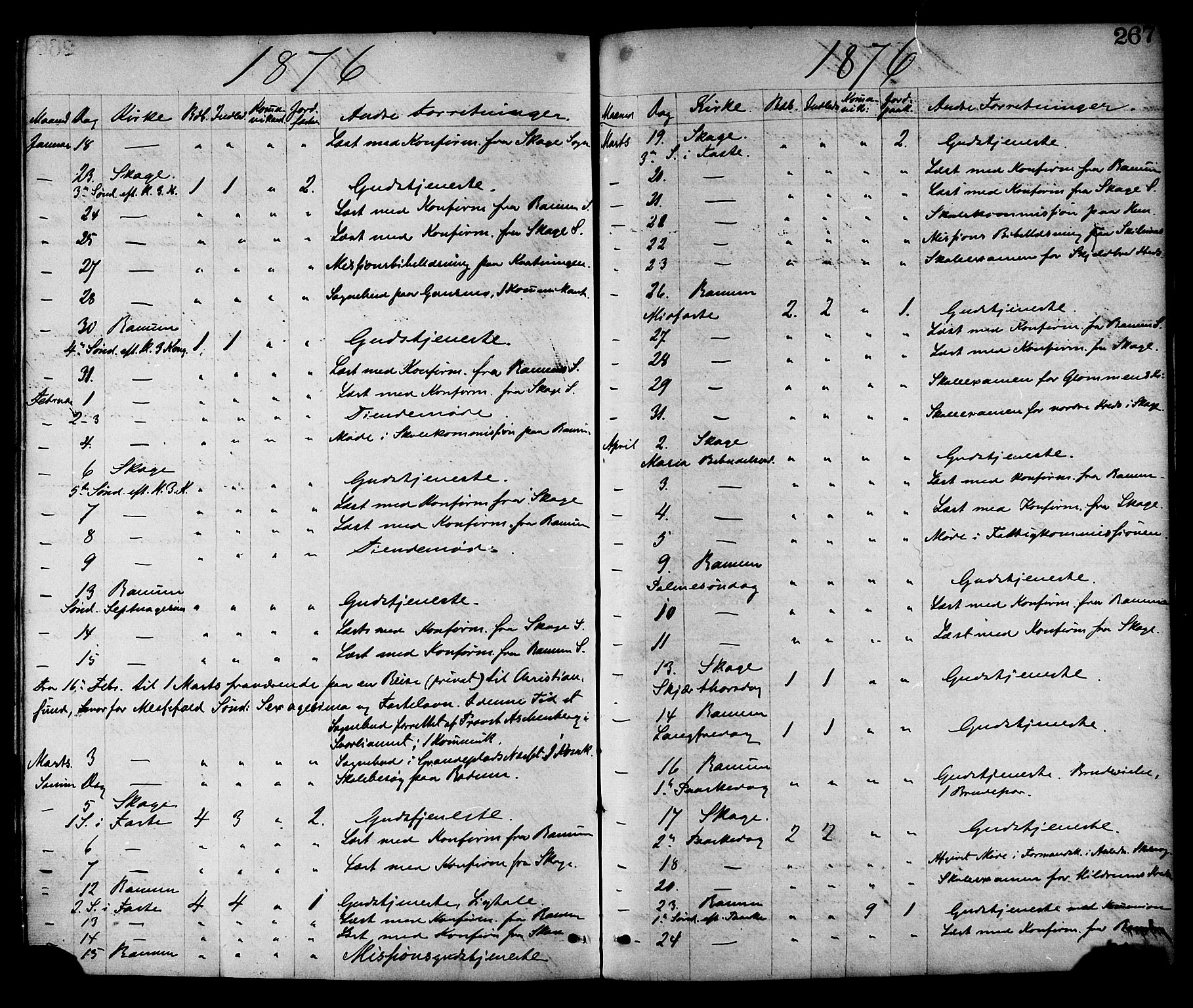 Ministerialprotokoller, klokkerbøker og fødselsregistre - Nord-Trøndelag, SAT/A-1458/764/L0554: Parish register (official) no. 764A09, 1867-1880, p. 267
