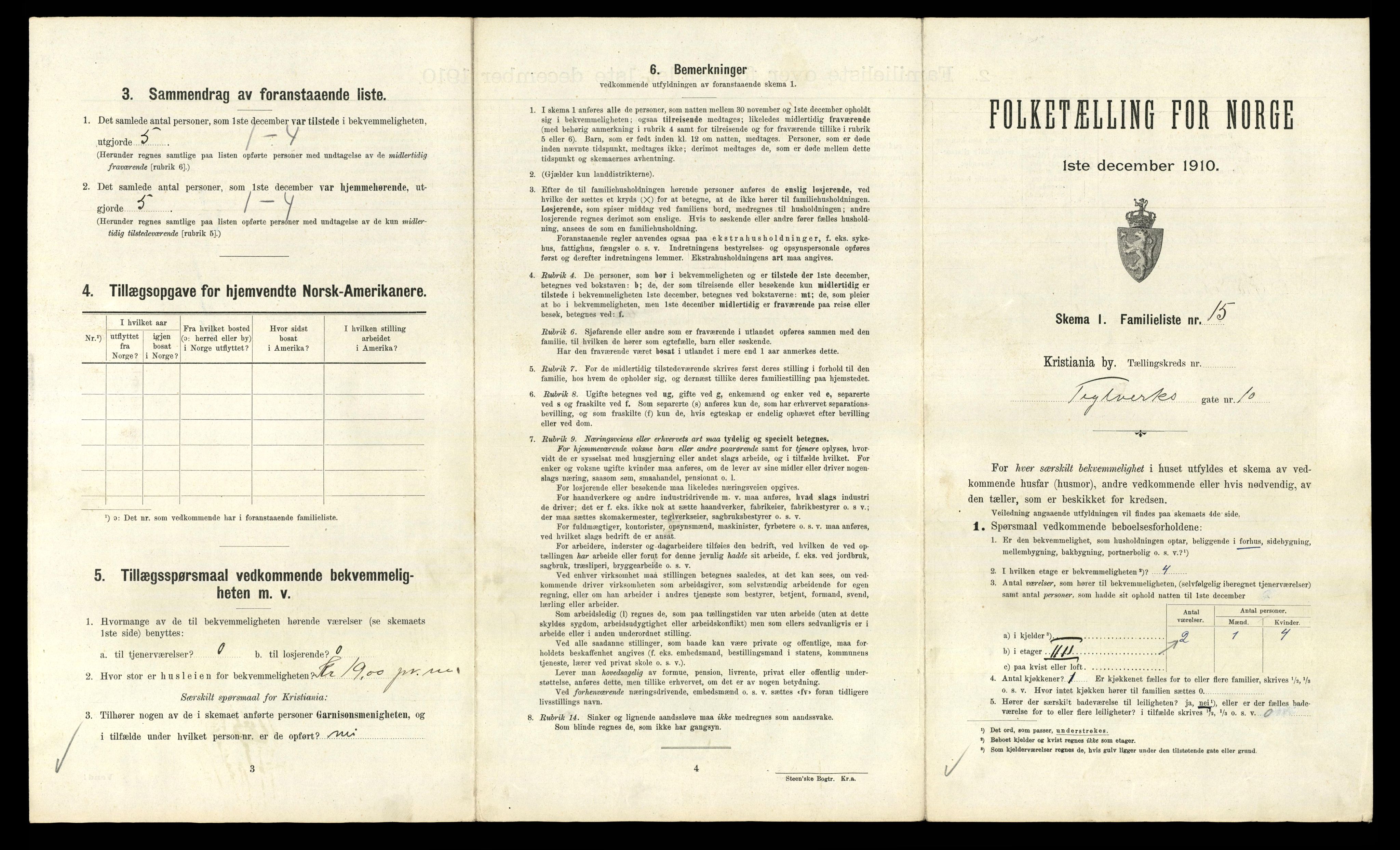 RA, 1910 census for Kristiania, 1910, p. 103425