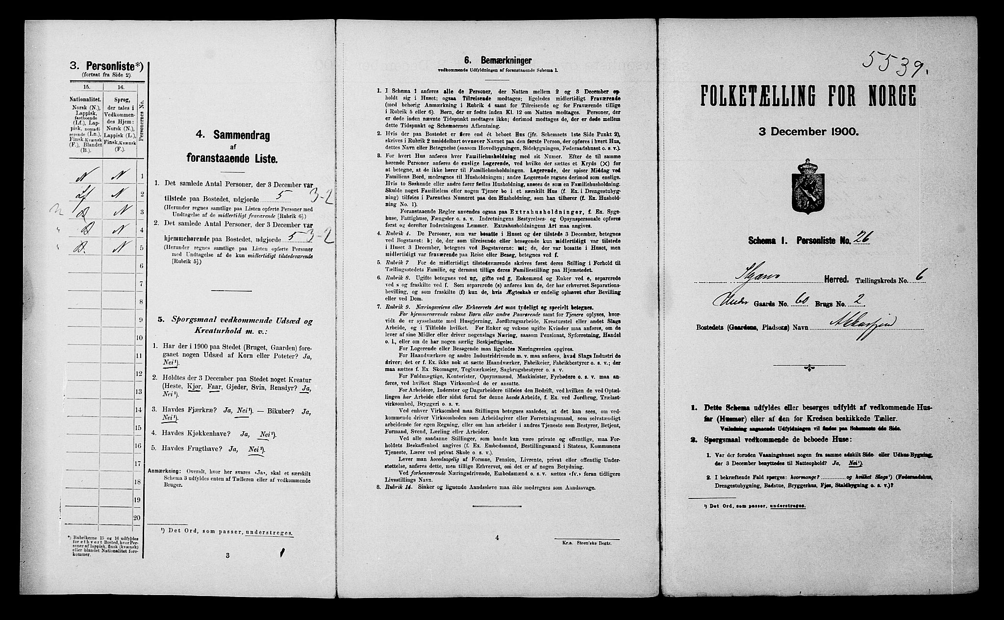 SATØ, 1900 census for Skjervøy, 1900, p. 590