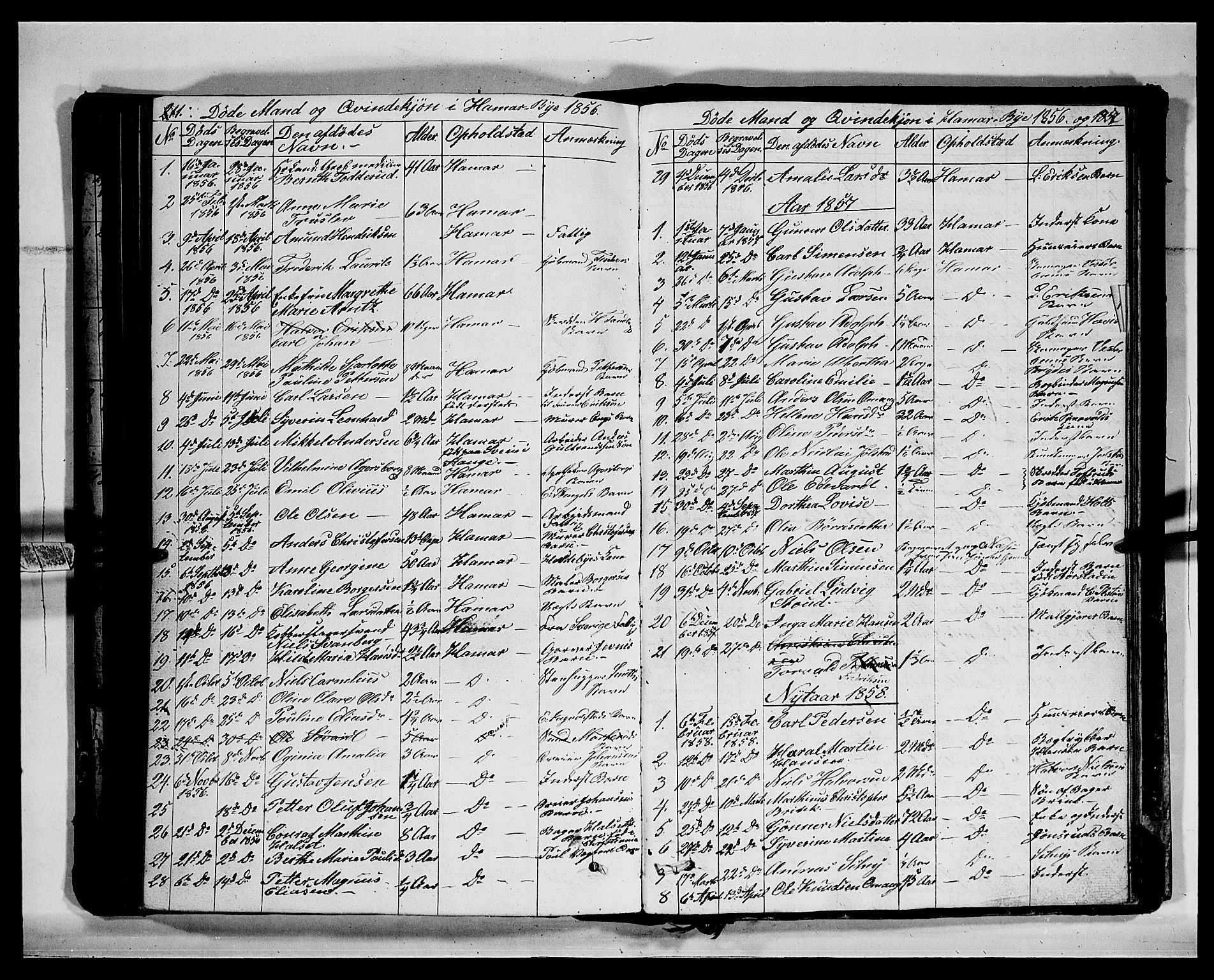 Vang prestekontor, Hedmark, SAH/PREST-008/H/Ha/Hab/L0011: Parish register (copy) no. 11, 1855-1878, p. 211