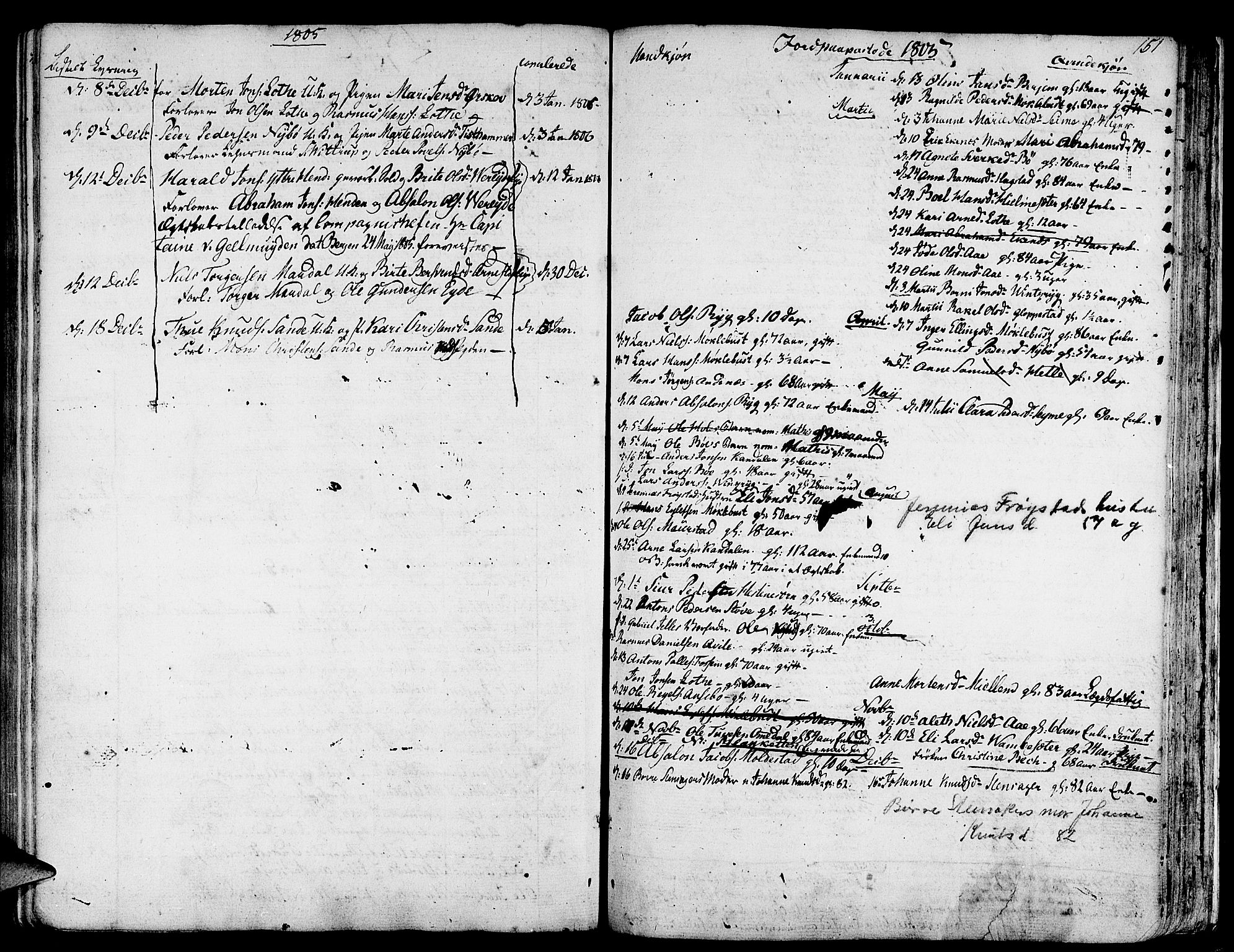 Gloppen sokneprestembete, AV/SAB-A-80101/H/Haa/Haaa/L0005: Parish register (official) no. A 5, 1785-1815, p. 151