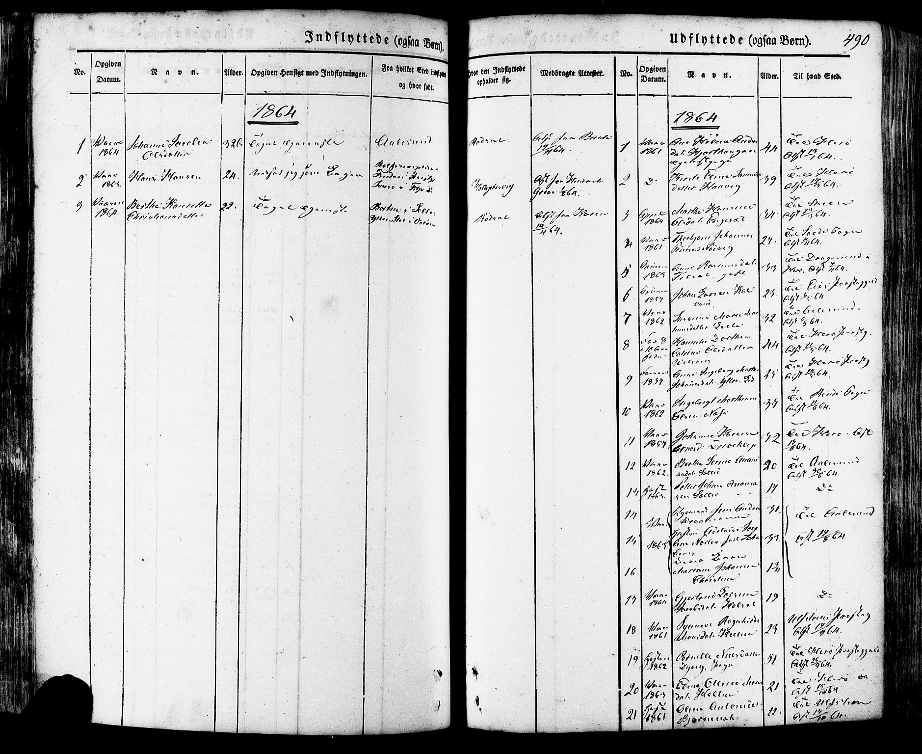 Ministerialprotokoller, klokkerbøker og fødselsregistre - Møre og Romsdal, SAT/A-1454/511/L0140: Parish register (official) no. 511A07, 1851-1878, p. 490