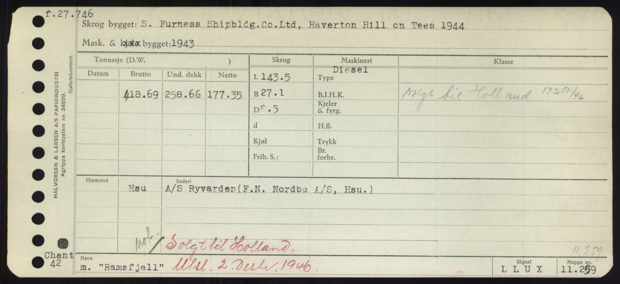 Sjøfartsdirektoratet med forløpere, Skipsmålingen, RA/S-1627/H/Hd/L0030: Fartøy, Q-Riv, p. 135