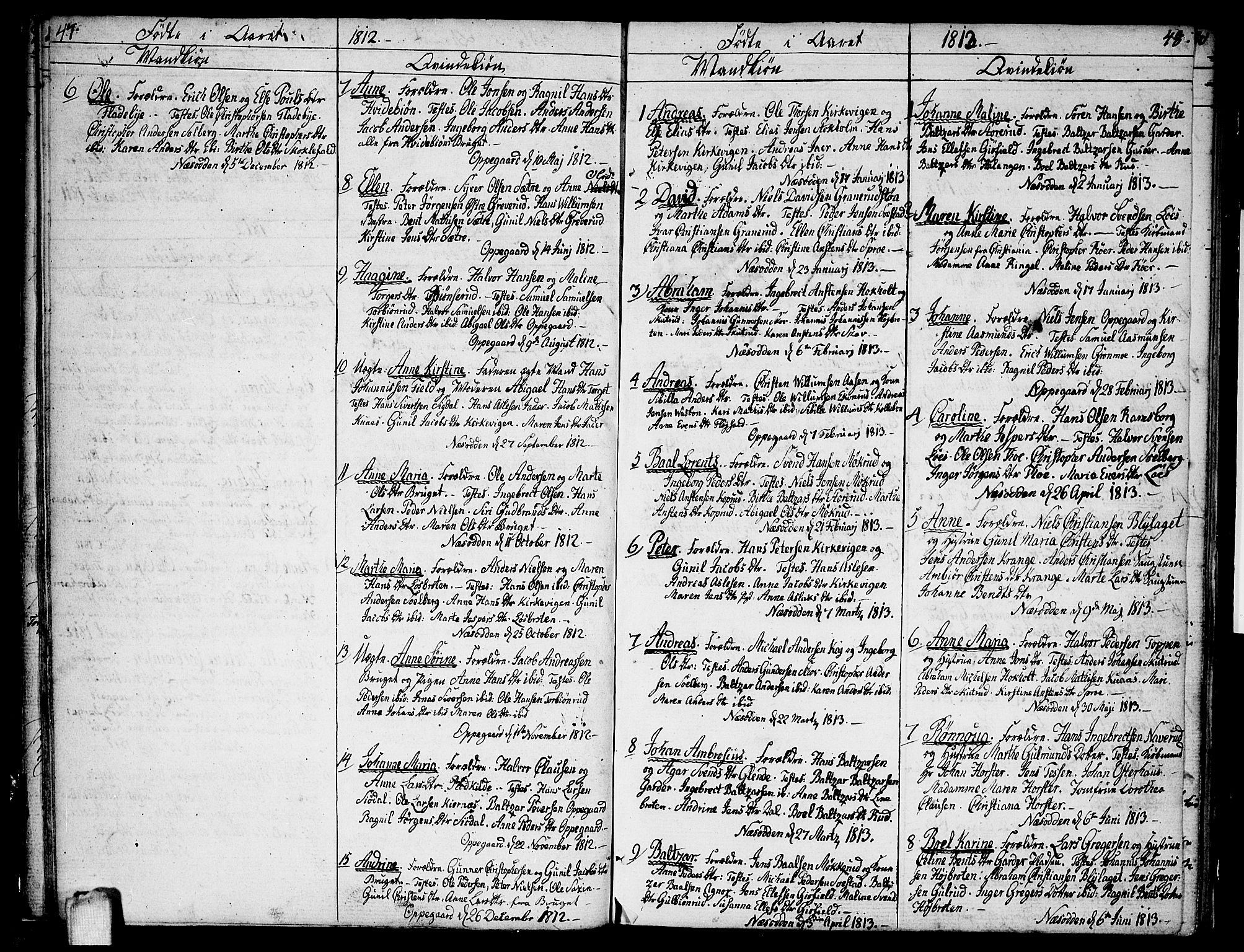 Nesodden prestekontor Kirkebøker, SAO/A-10013/F/Fa/L0005: Parish register (official) no. I 5, 1793-1814, p. 47-48