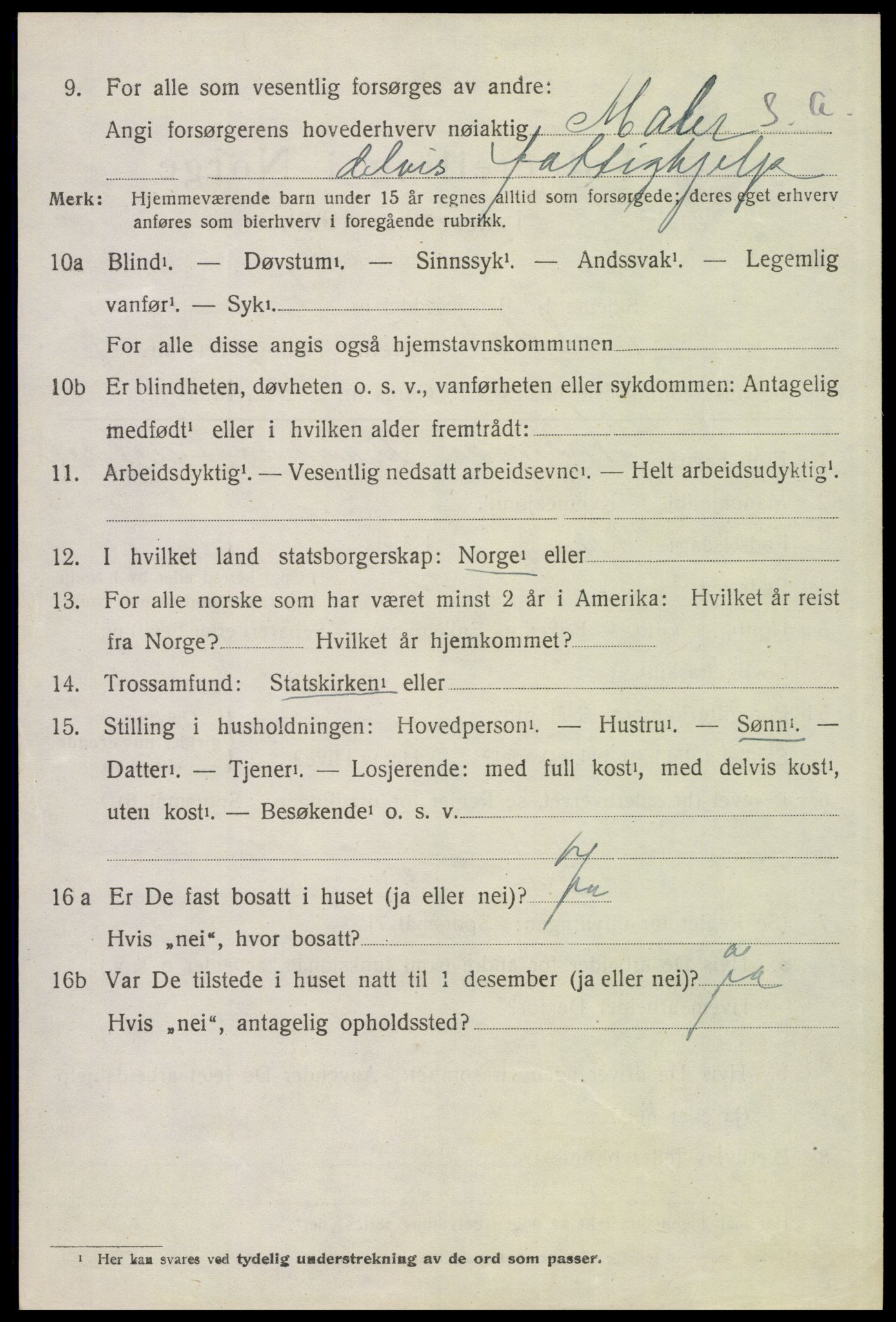 SAH, 1920 census for Folldal, 1920, p. 2982