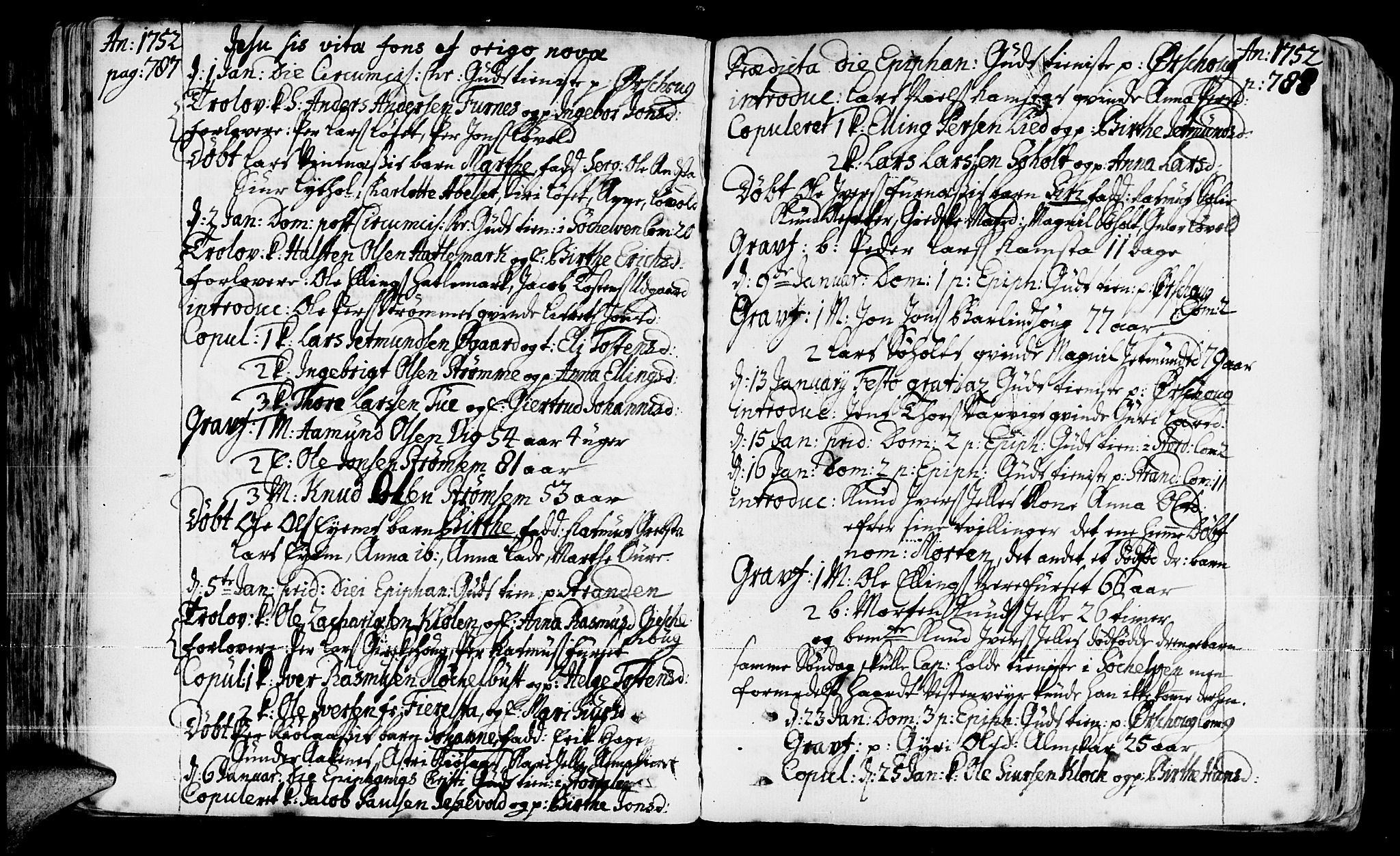 Ministerialprotokoller, klokkerbøker og fødselsregistre - Møre og Romsdal, AV/SAT-A-1454/522/L0307: Parish register (official) no. 522A02, 1743-1773, p. 787-788