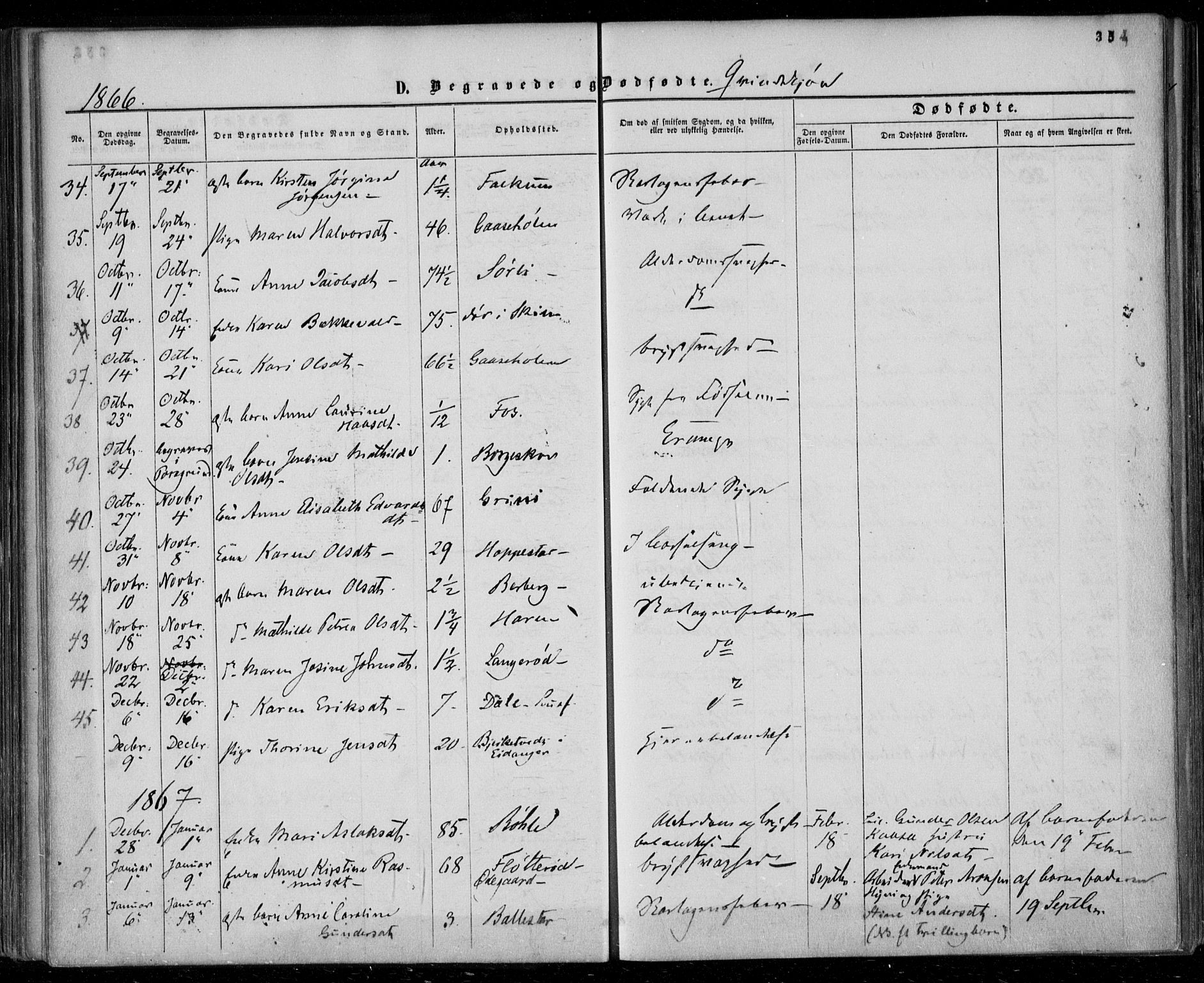 Gjerpen kirkebøker, SAKO/A-265/F/Fa/L0008b: Parish register (official) no. I 8B, 1857-1871, p. 354