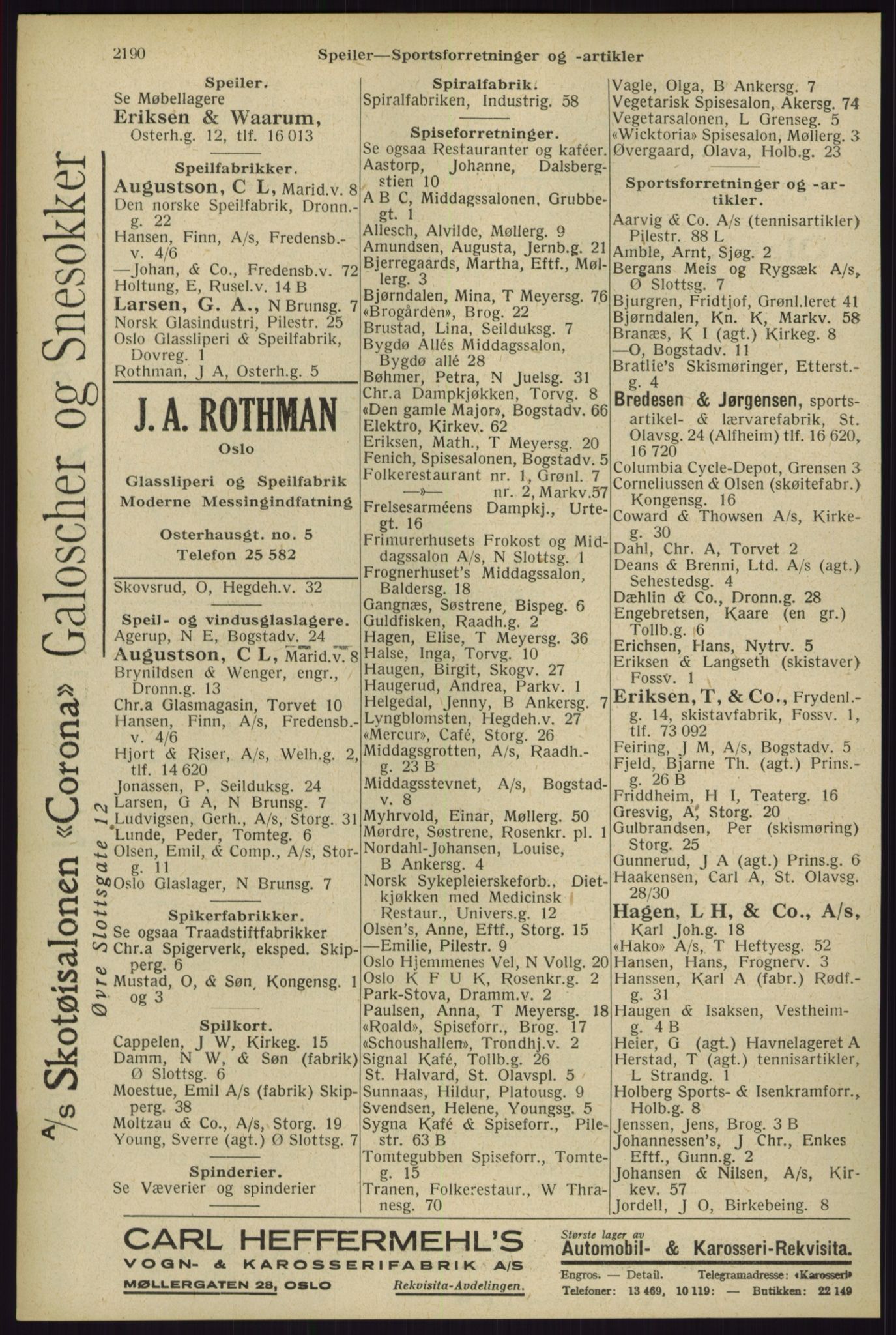 Kristiania/Oslo adressebok, PUBL/-, 1929, p. 2190