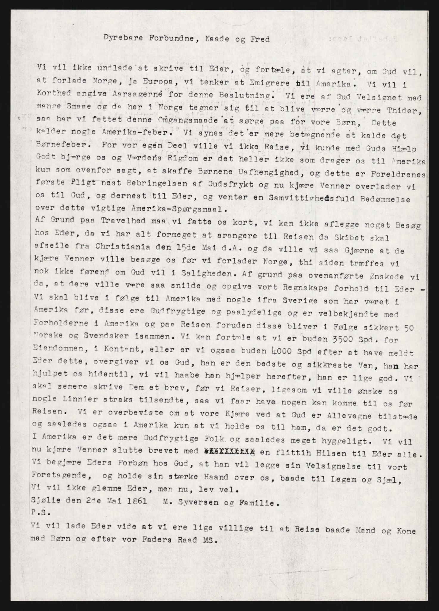 Samlinger til kildeutgivelse, Amerikabrevene, AV/RA-EA-4057/F/L0009: Innlån fra Hedmark: Statsarkivet i Hamar - Wærenskjold, 1838-1914, p. 4