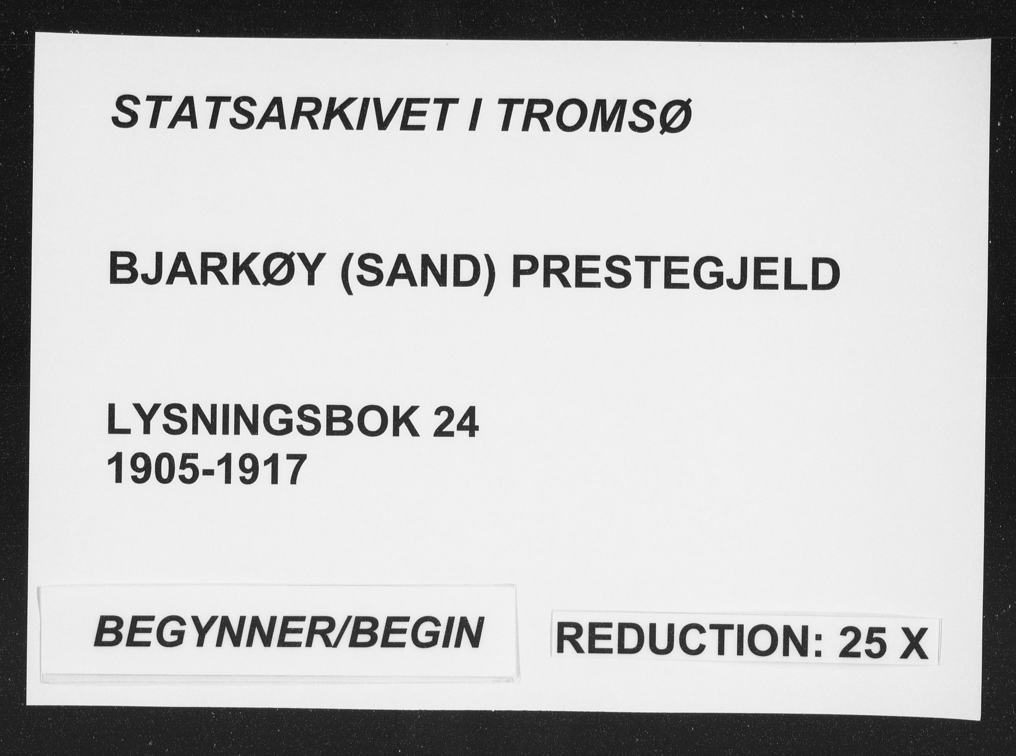Sand/Bjarkøy sokneprestkontor, SATØ/S-0811/J/Jb/L0024: Banns register no. 24, 1905-1917