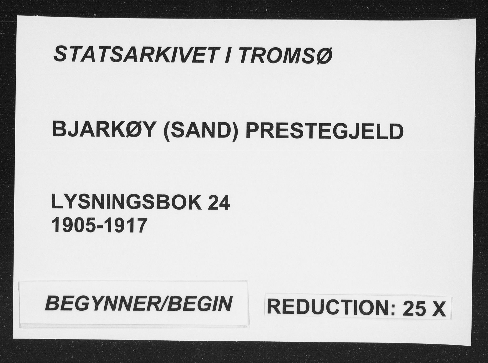 Sand/Bjarkøy sokneprestkontor, AV/SATØ-S-0811/J/Jb/L0024: Banns register no. 24, 1905-1917