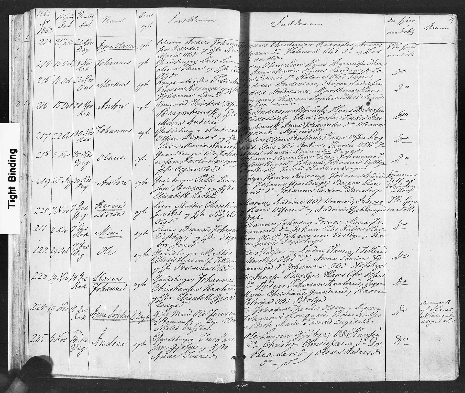 Rakkestad prestekontor Kirkebøker, AV/SAO-A-2008/F/Fa/L0011: Parish register (official) no. I 11, 1862-1877, p. 19