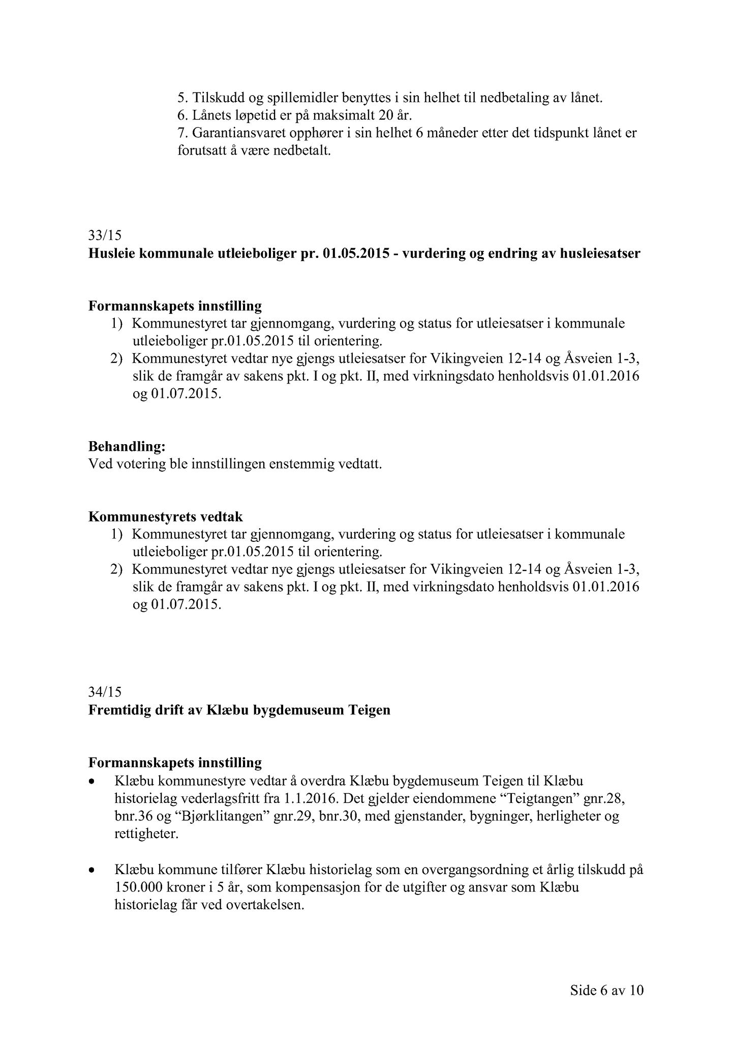 Klæbu Kommune, TRKO/KK/01-KS/L008: Kommunestyret - Møtedokumenter, 2015, p. 933