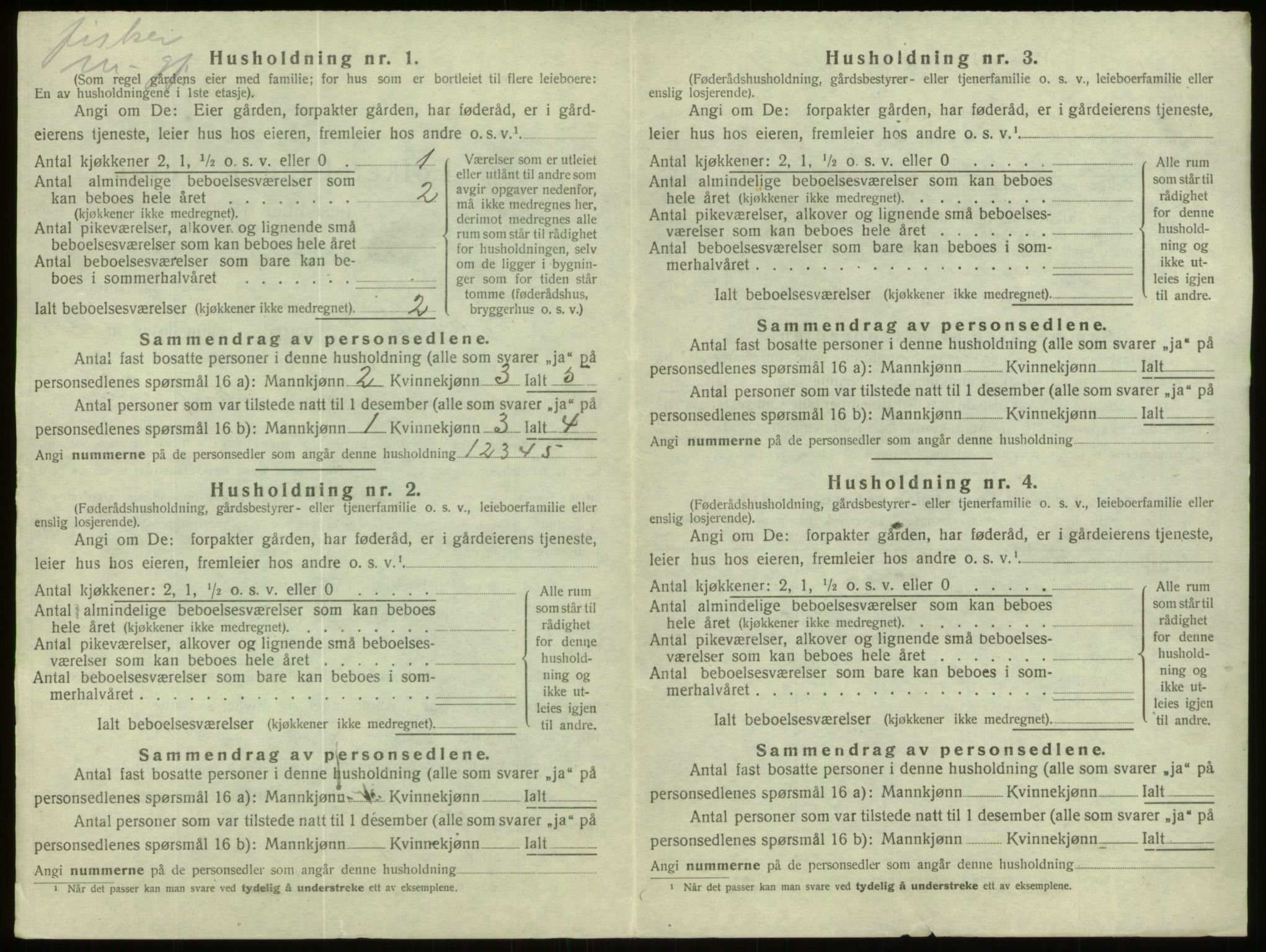 SAB, 1920 census for Davik, 1920, p. 834