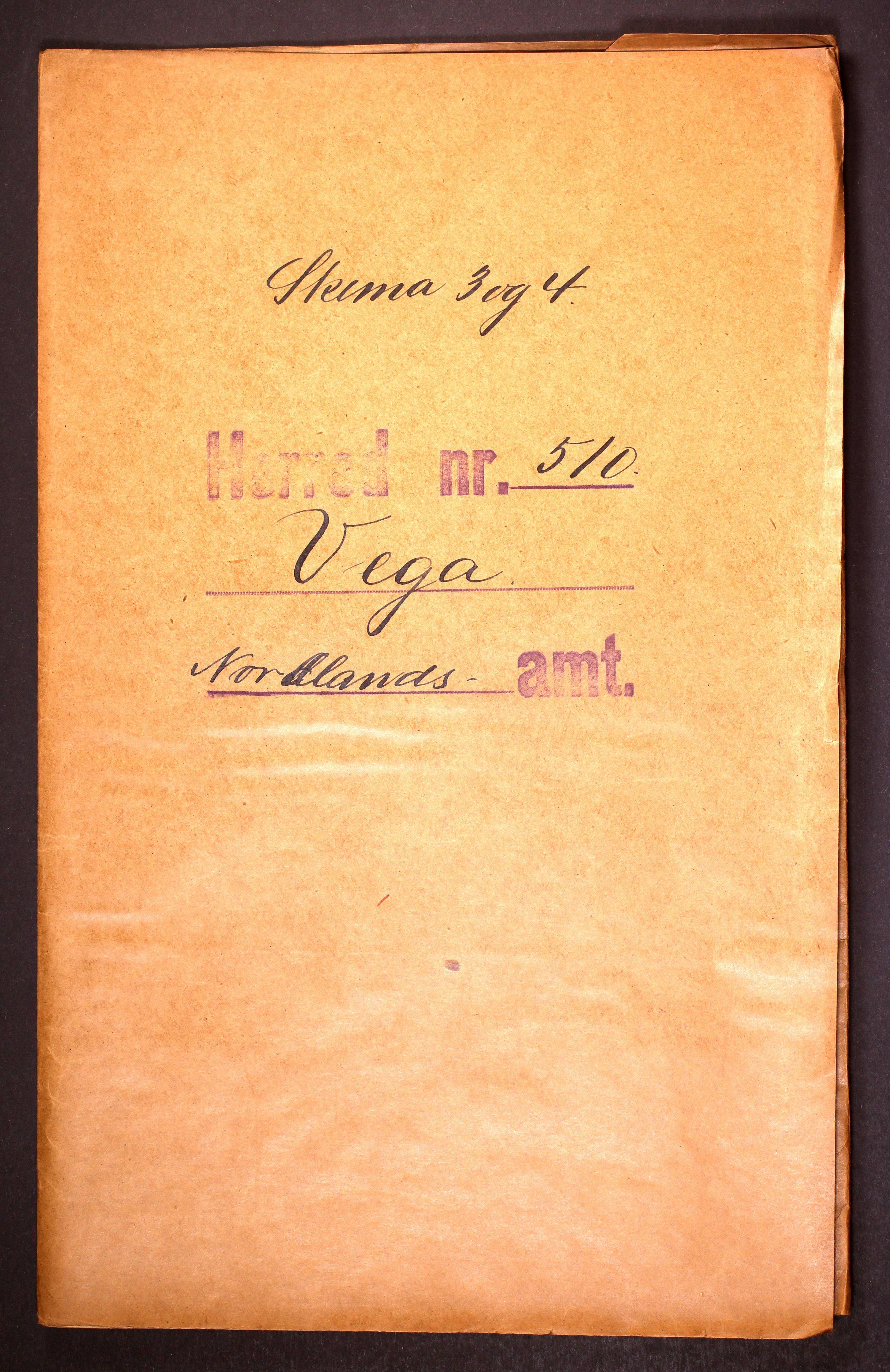 RA, 1910 census for Vega, 1910, p. 1