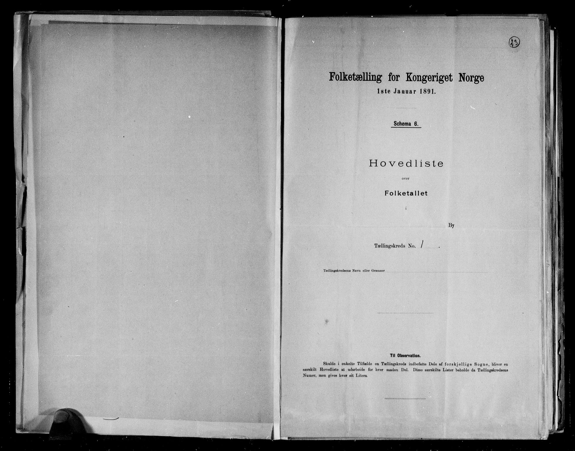 RA, 1891 census for 0902 Tvedestrand, 1891, p. 5