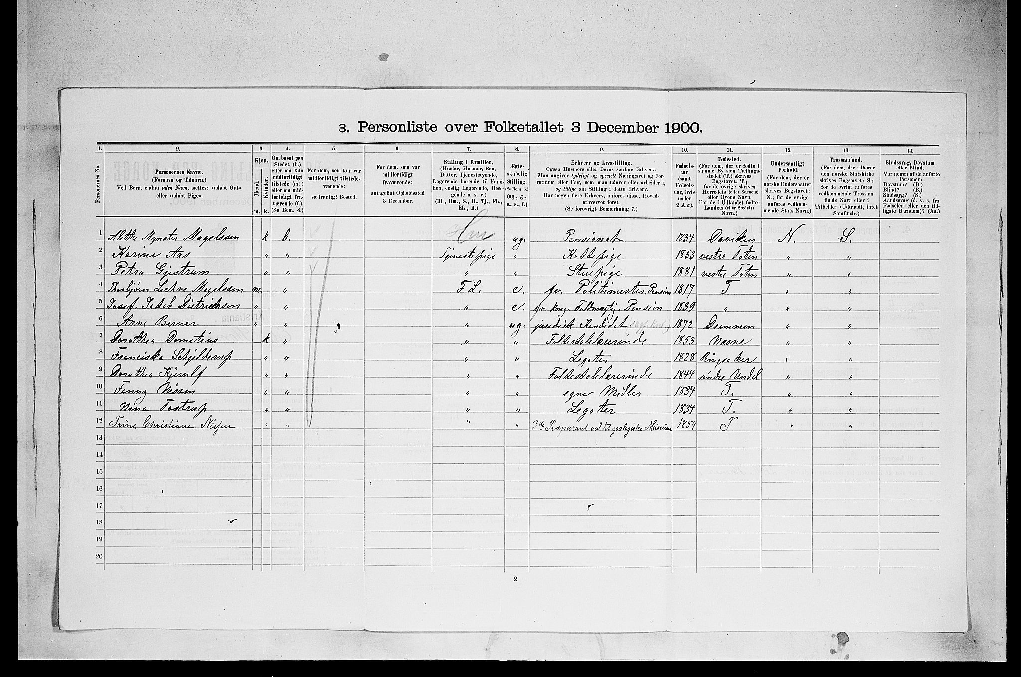 SAO, 1900 census for Kristiania, 1900, p. 18163