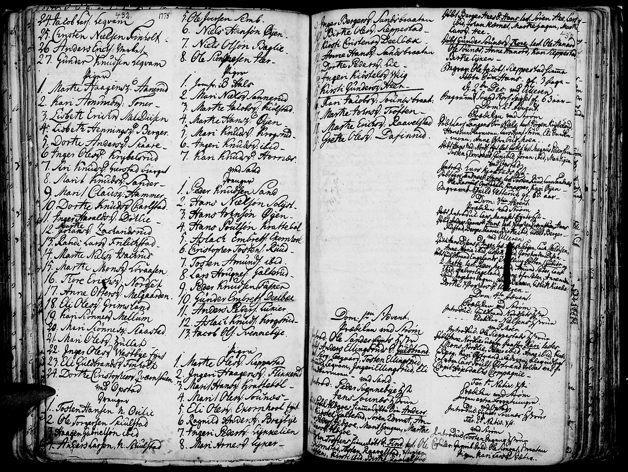 Strøm-Odalen prestekontor, AV/SAH-PREST-028/H/Ha/Haa/L0003: Parish register (official) no. 3, 1741-1803, p. 432-433
