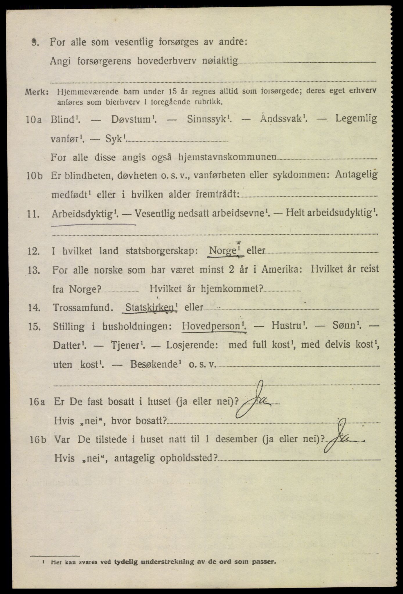 SAH, 1920 census for Lesja, 1920, p. 2797