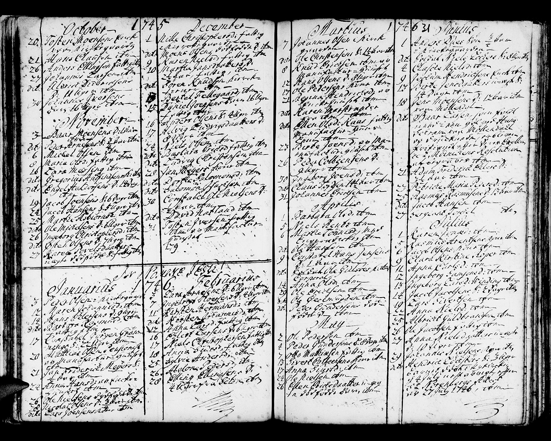 Domkirken sokneprestembete, AV/SAB-A-74801/H/Haa/L0008: Parish register (official) no. A 8, 1725-1775, p. 31