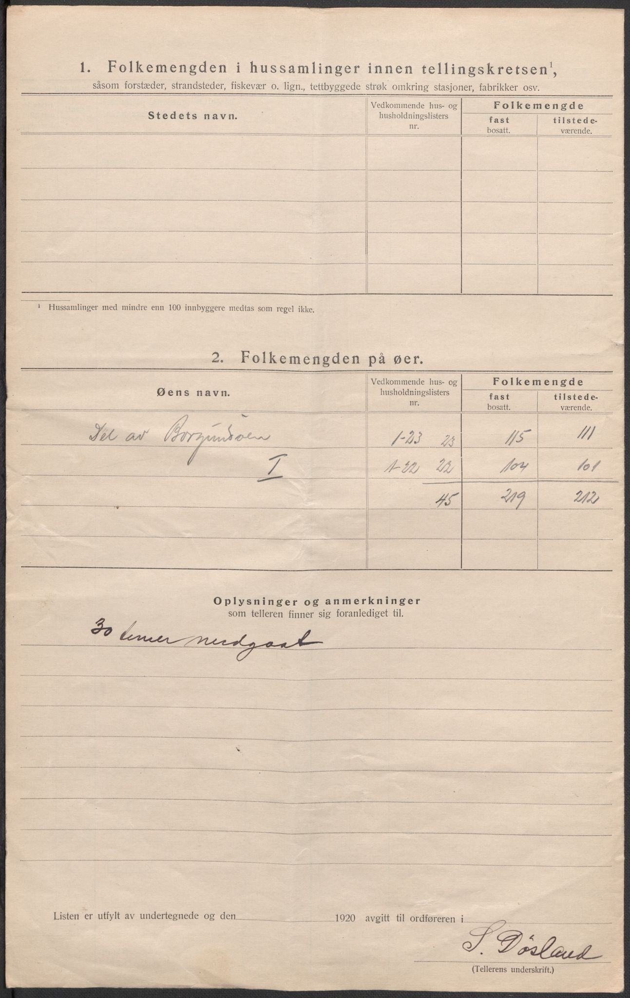 SAB, 1920 census for Fjelberg, 1920, p. 9