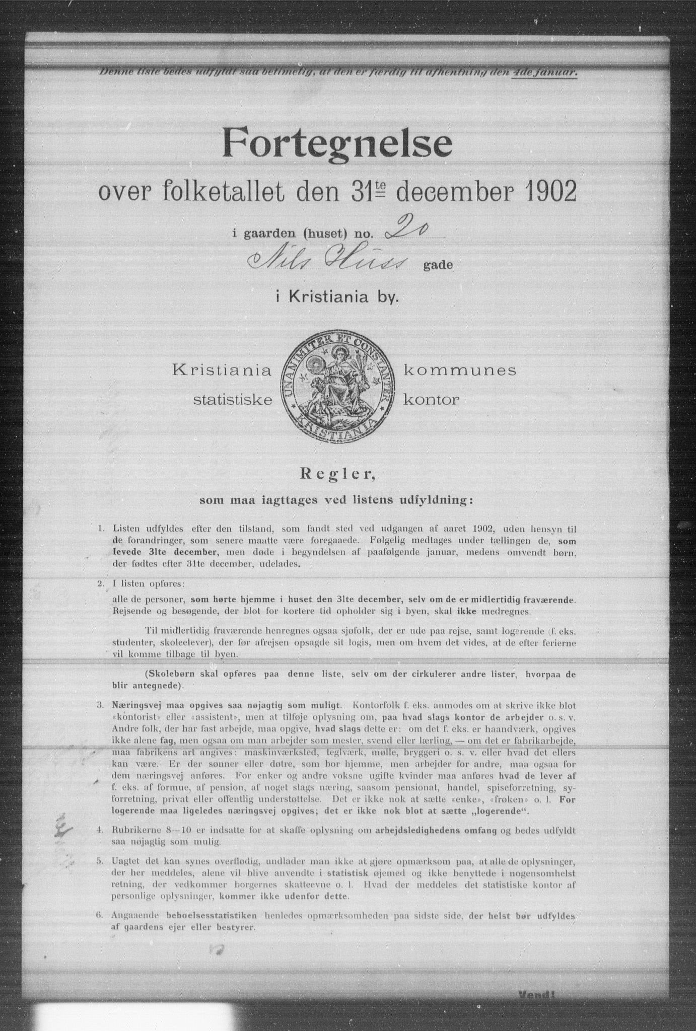 OBA, Municipal Census 1902 for Kristiania, 1902, p. 13326