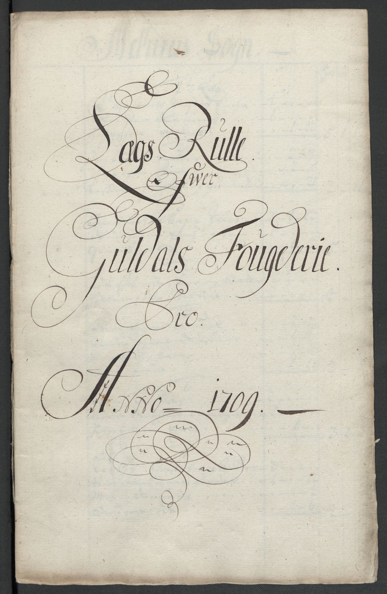 Rentekammeret inntil 1814, Reviderte regnskaper, Fogderegnskap, RA/EA-4092/R60/L3959: Fogderegnskap Orkdal og Gauldal, 1709, p. 259