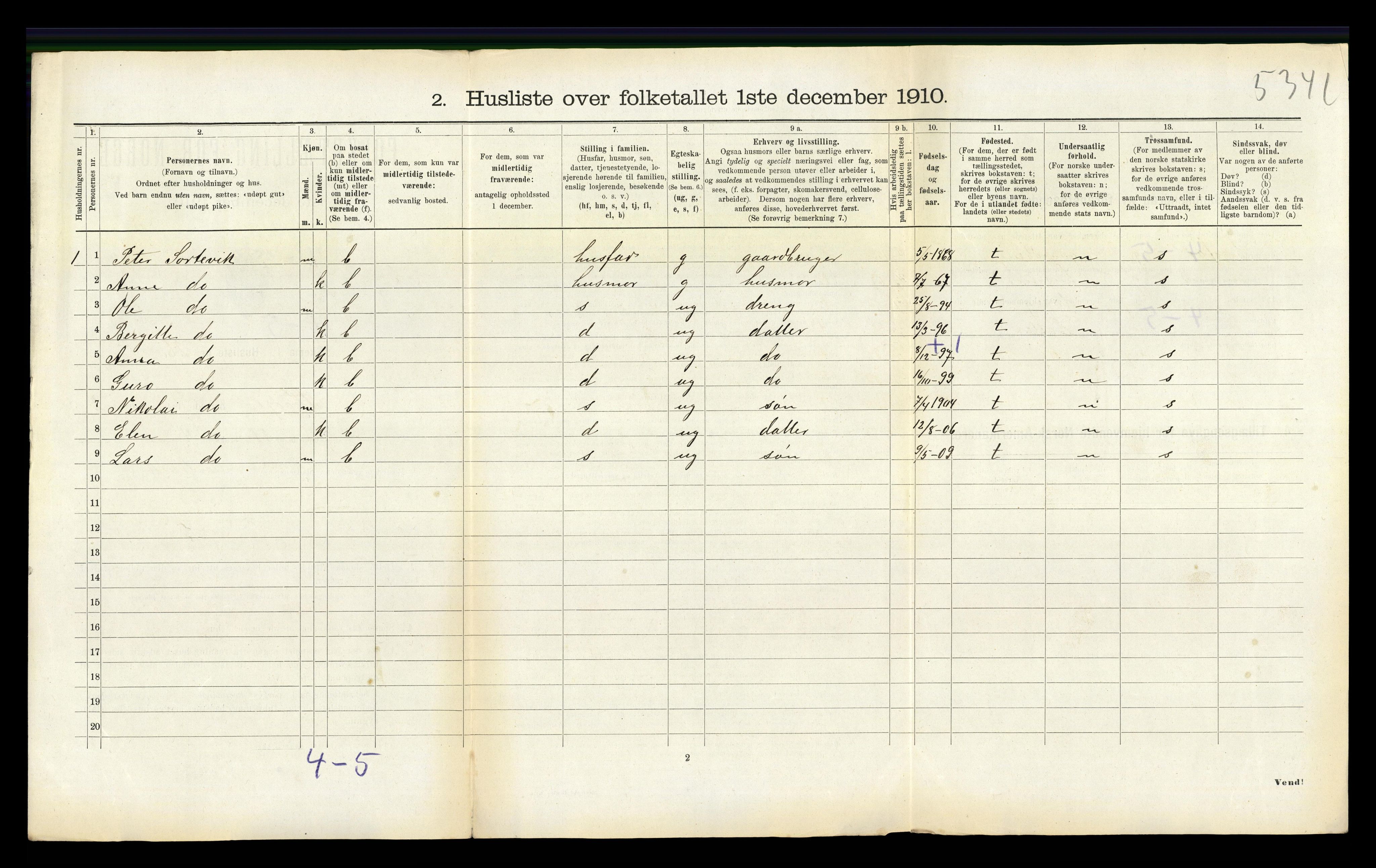 RA, 1910 census for Skodje, 1910, p. 150