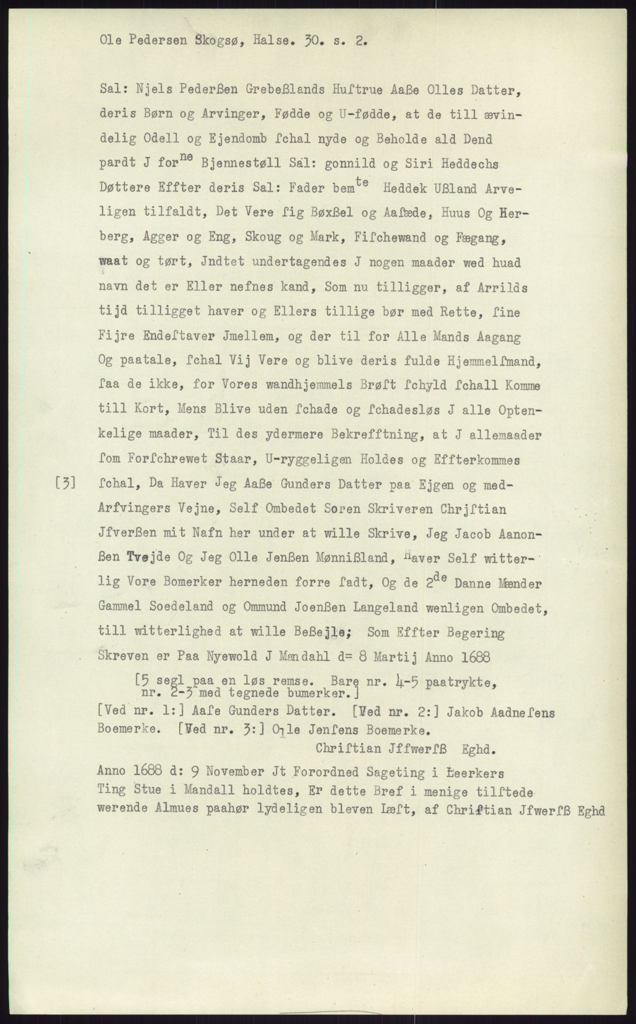 Samlinger til kildeutgivelse, Diplomavskriftsamlingen, RA/EA-4053/H/Ha, p. 2906