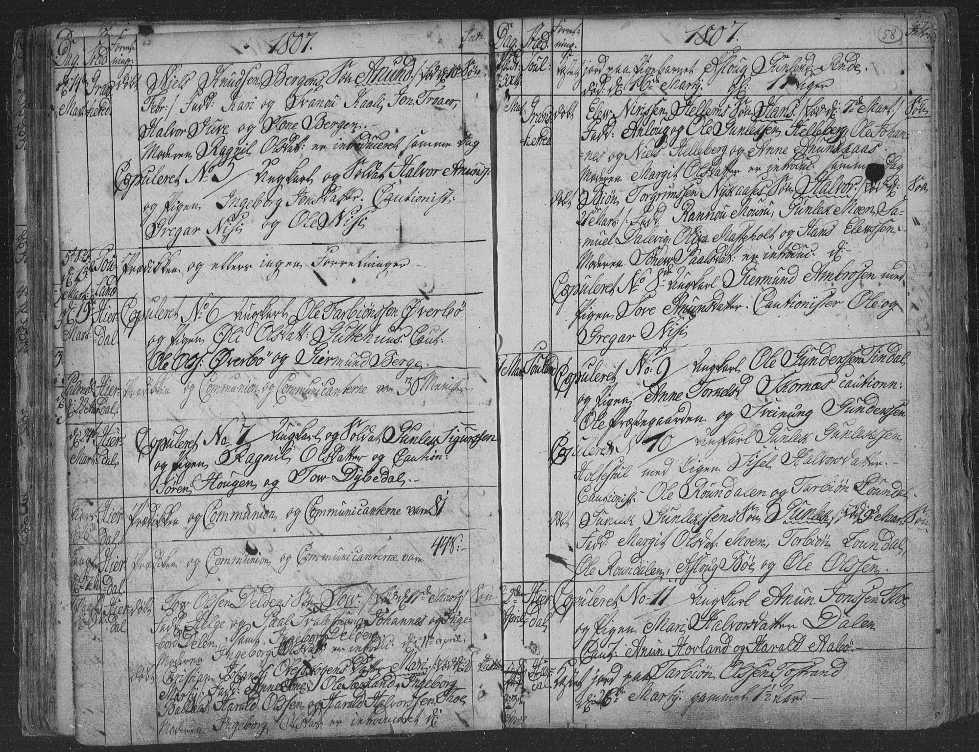Hjartdal kirkebøker, SAKO/A-270/F/Fa/L0006: Parish register (official) no. I 6, 1801-1814, p. 58