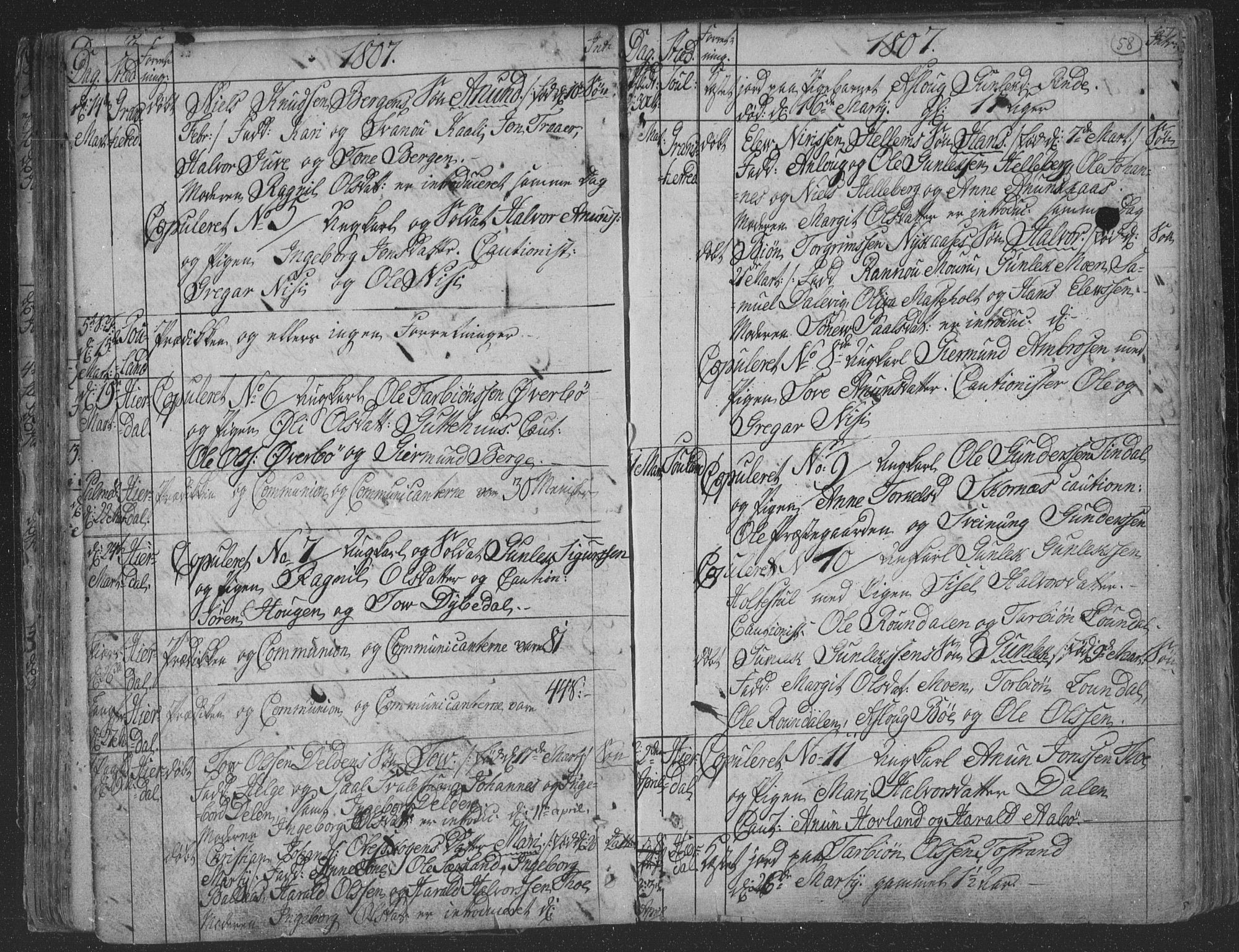 Hjartdal kirkebøker, AV/SAKO-A-270/F/Fa/L0006: Parish register (official) no. I 6, 1801-1814, p. 58