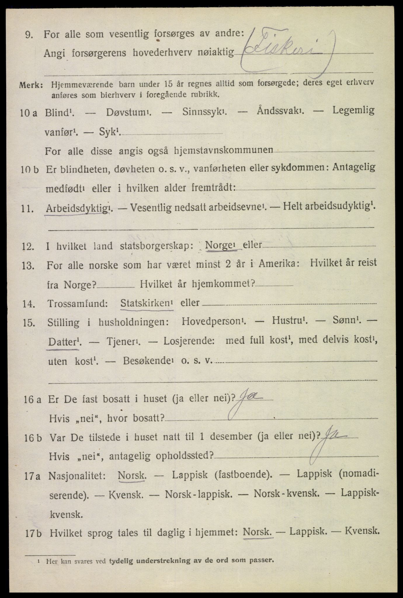 SAT, 1920 census for Hadsel, 1920, p. 8177